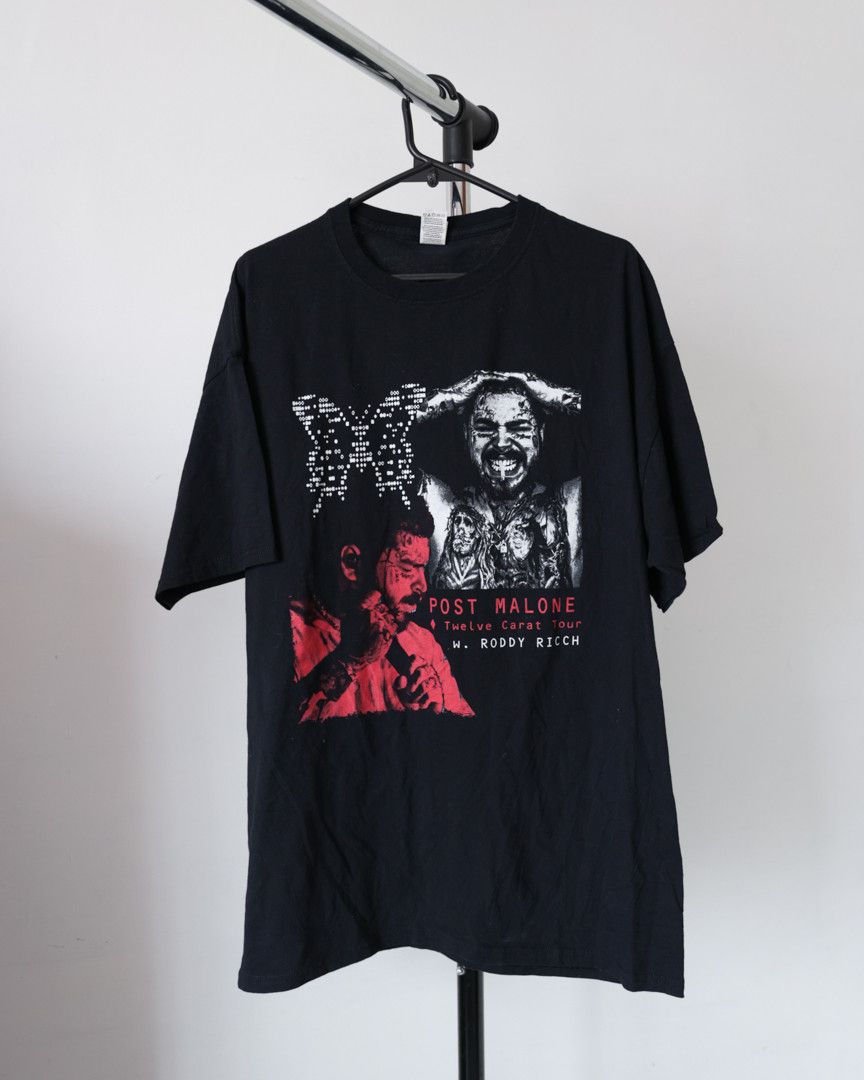 Rap Tees Post Malone Twelve Carat Tour ft. Roddy Rich Size US XL / EU 56 / 4 - 1 Thumbnail