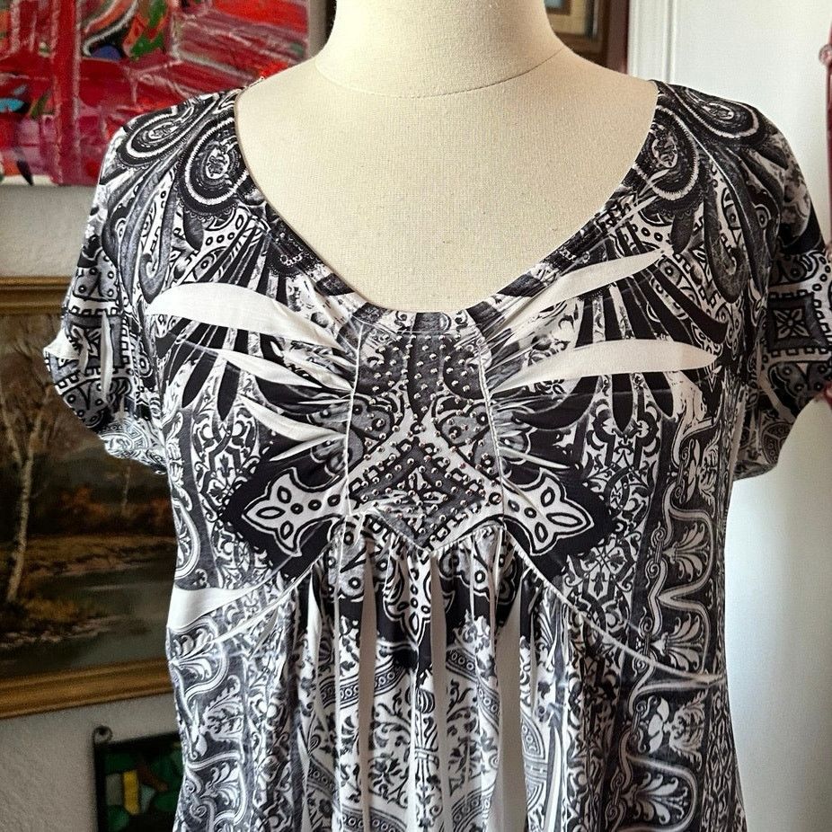 Other apt 9 bohemian black white gray gothic shirt Size M / US 6-8 / IT 42-44 - 3 Thumbnail