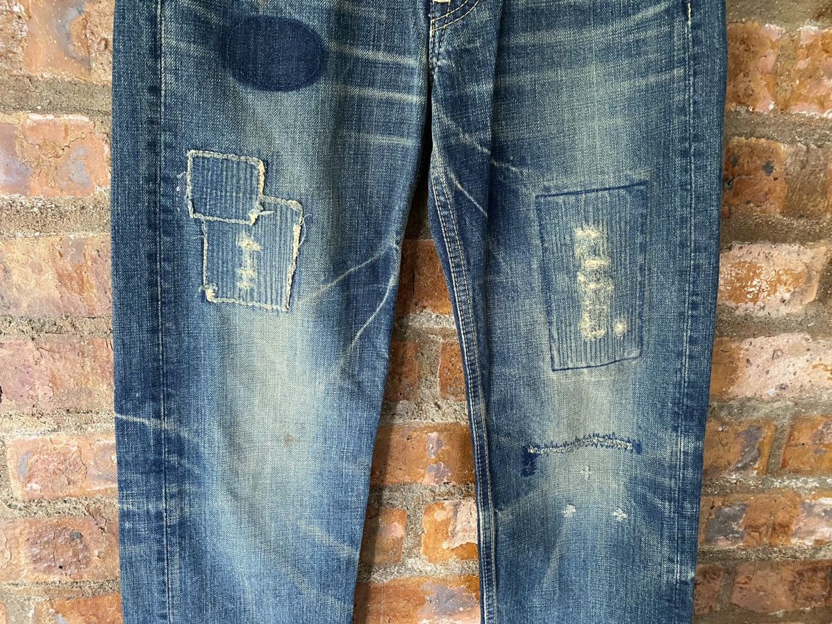 Kapital Vtg DMG Domino whisker patchwork distresses denim Size US 29 - 5 Thumbnail