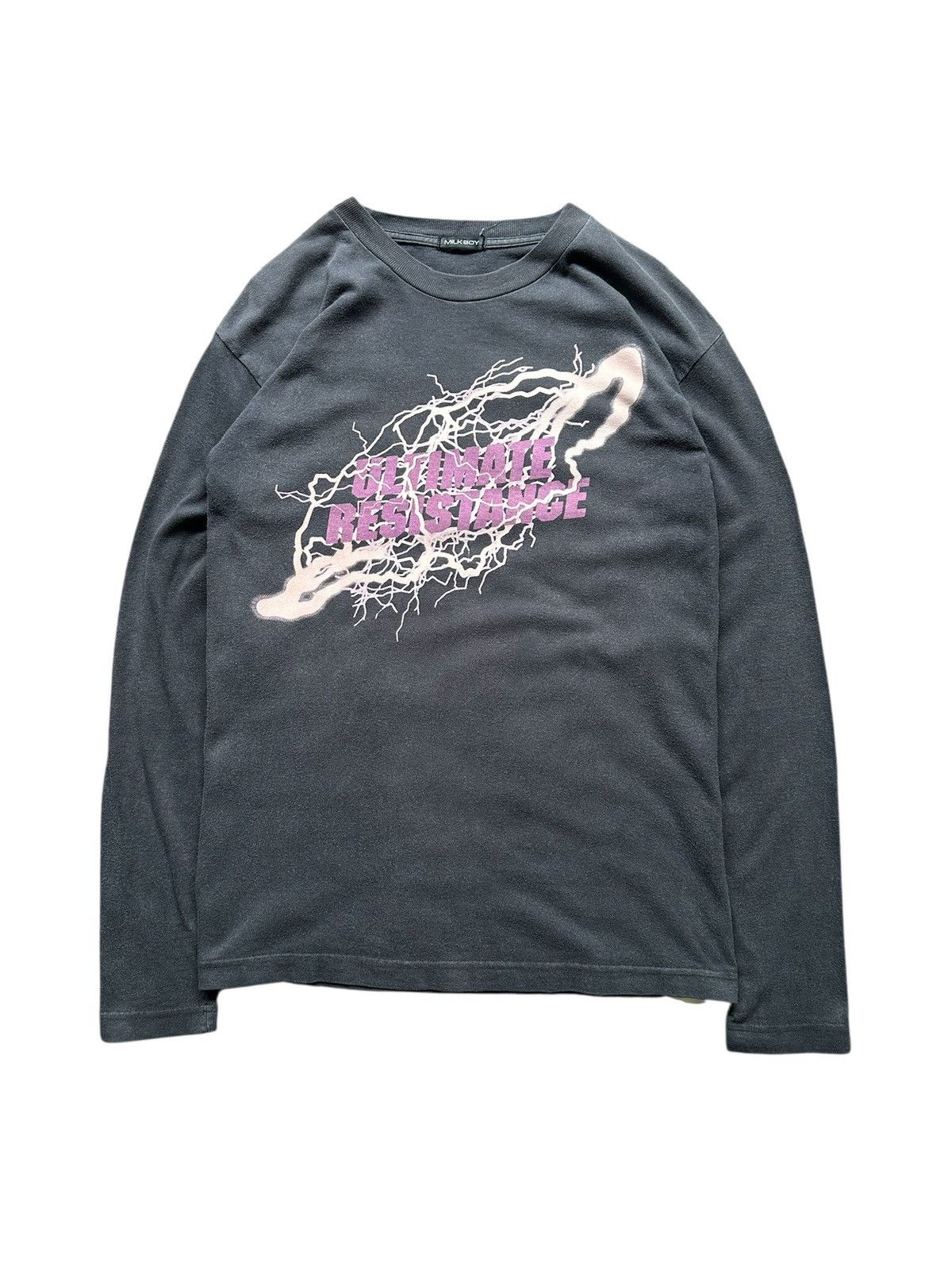 Japanese Brand 90's Milkboy '' Ultimate resistance '' Ura-Harajuku punk LS Size US M / EU 48-50 / 2 - 1 Thumbnail