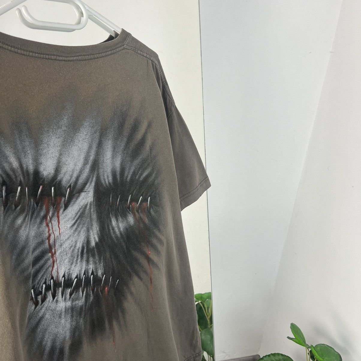 Vintage Vintage Tee 666 Big Print Spiral Skull Dead Face Horror Rock Size US XXL / EU 58 / 5 - 6 Thumbnail