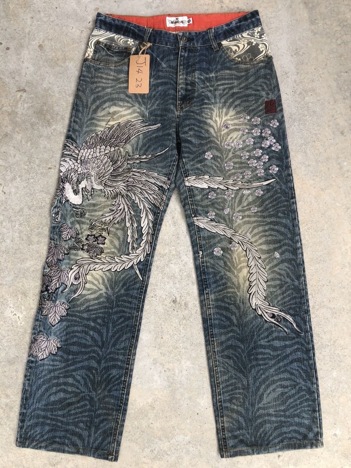 Karakuri Tamashii Karakuri Tamashii Embroidered Phoenix Distressed Size US 32 / EU 48 - 1 Thumbnail