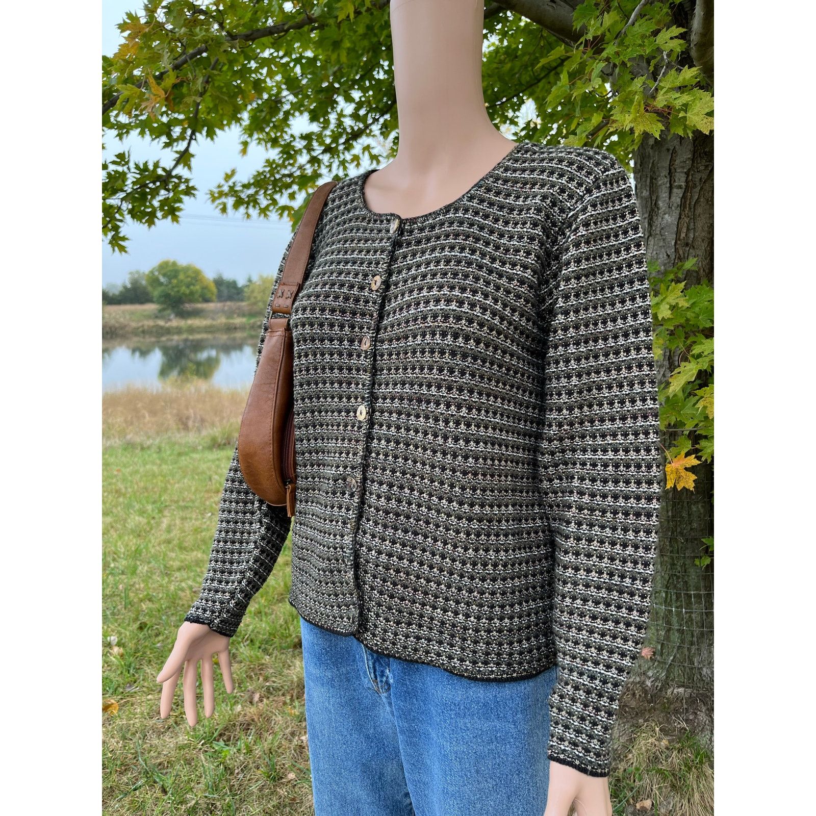 Vintage Vintage Reba Rose Knit Cardigan Size M / US 6-8 / IT 42-44 - 4 Thumbnail