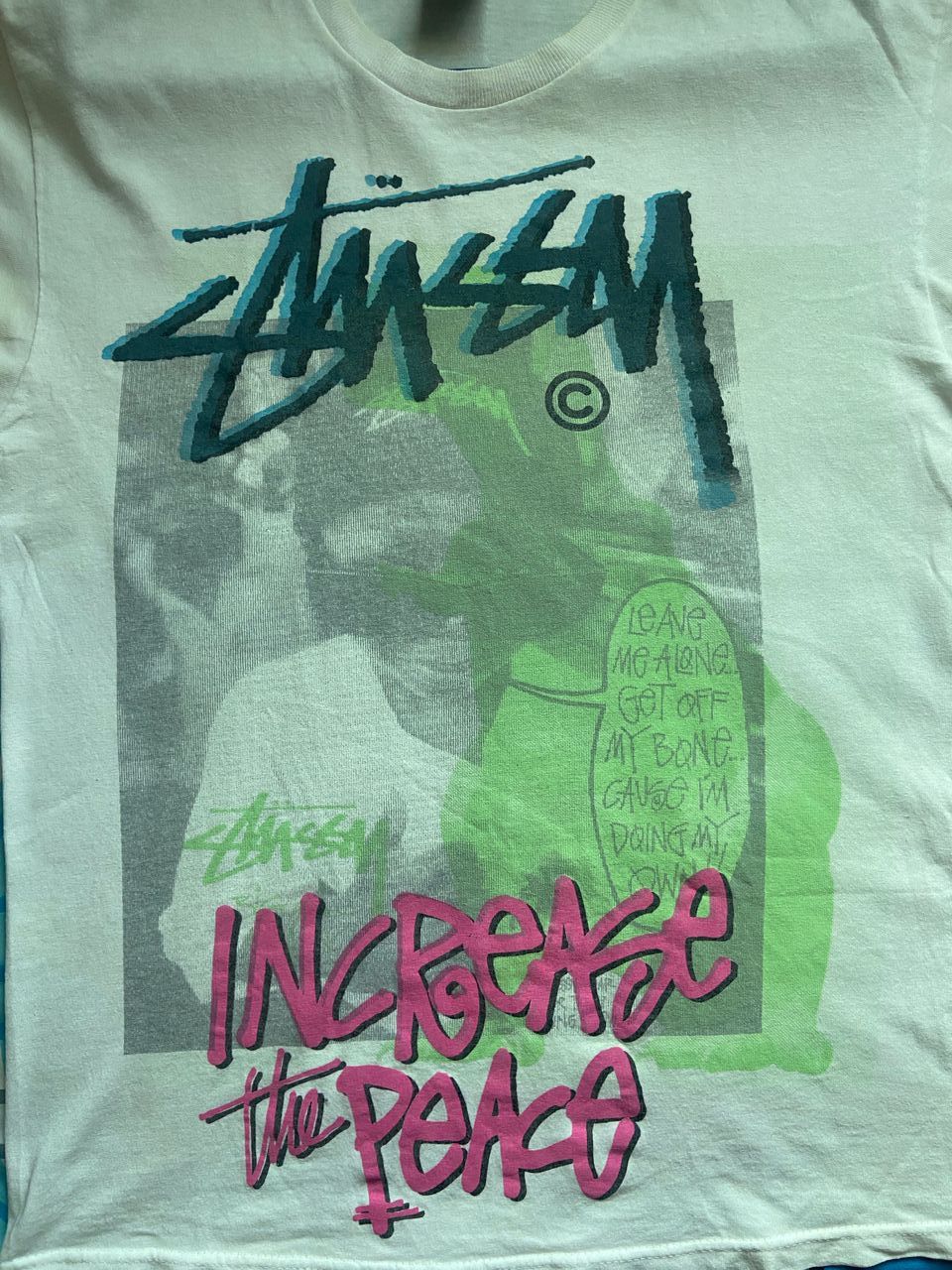 Stussy STUSSY "INCREASE THE PEACE" GRAPHIC TEE Size US M / EU 48-50 / 2 - 2 Thumbnail