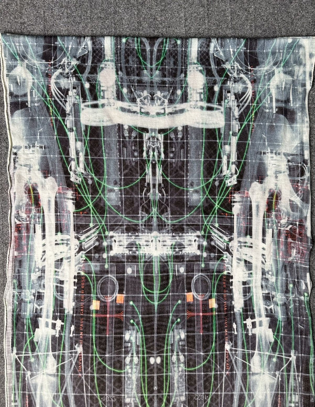 Jean Paul Gaultier Jean Paul Gaultier Monsieur S/S1996 X-Ray Vision Wool Scarf Size ONE SIZE - 3 Thumbnail