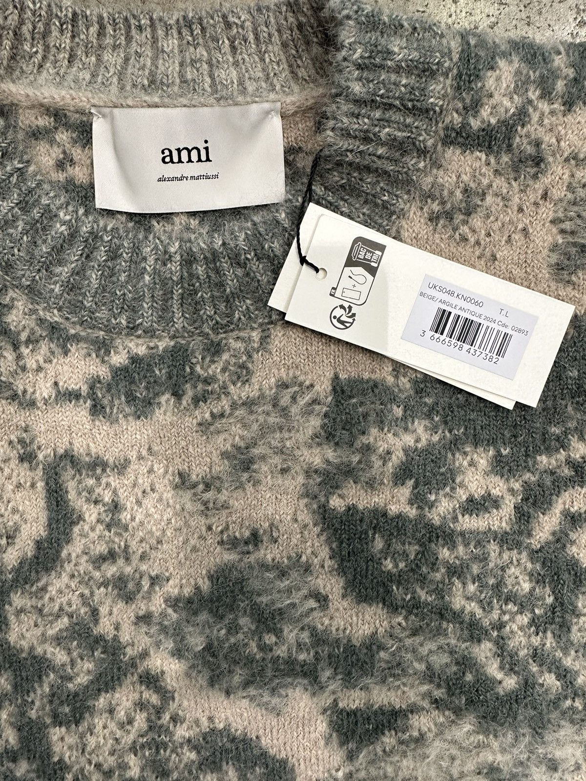 AMI AMI - Jaquard Crewneck Sweater Size US L / EU 52-54 / 3 - 2 Thumbnail
