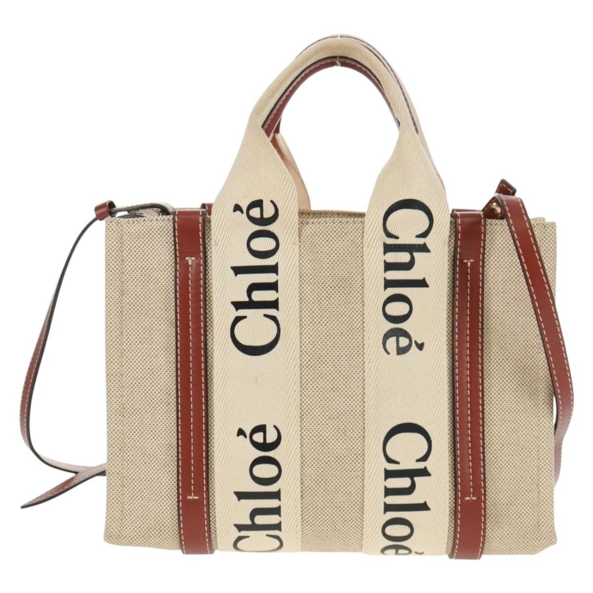 Chloe Chloe Woody Convertible Tote Canvas with Leather Size ONE SIZE - 1 Thumbnail