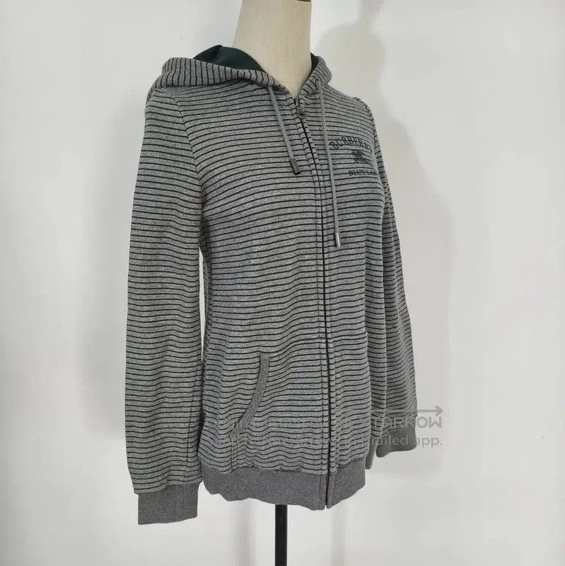 Burberry Burberry Gray Striped Cotton Blend Cardigan. Size M / US 6-8 / IT 42-44 - 3 Thumbnail