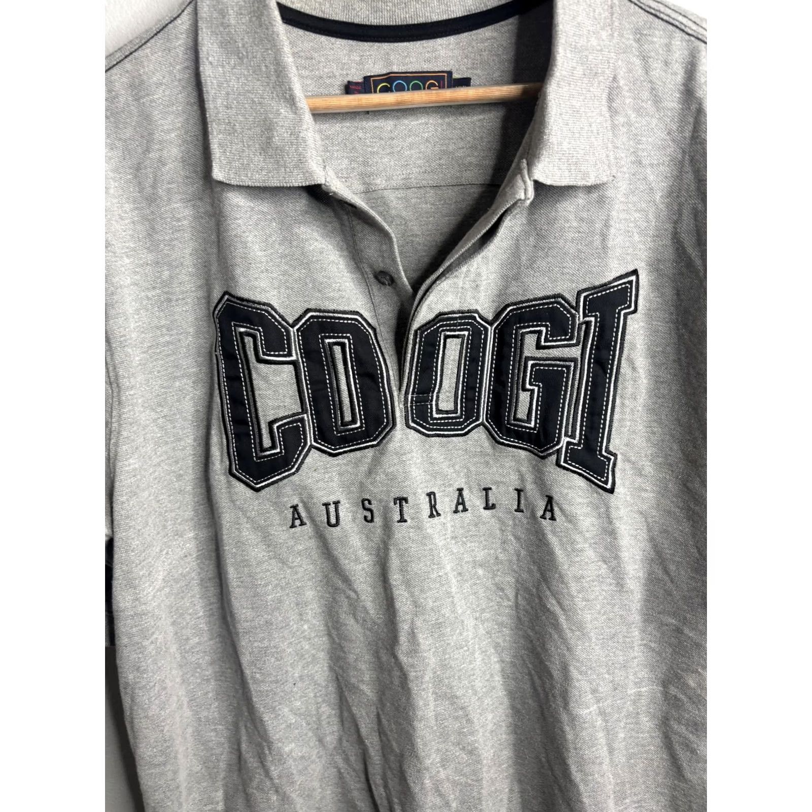 Coogi COOGI Polo Shirt 2XL Mens Gray Embroidered Logo Australia Graphic Knit Short Sleeve Collared Shirt Size US XXL / EU 58 / 5 - 2 Thumbnail