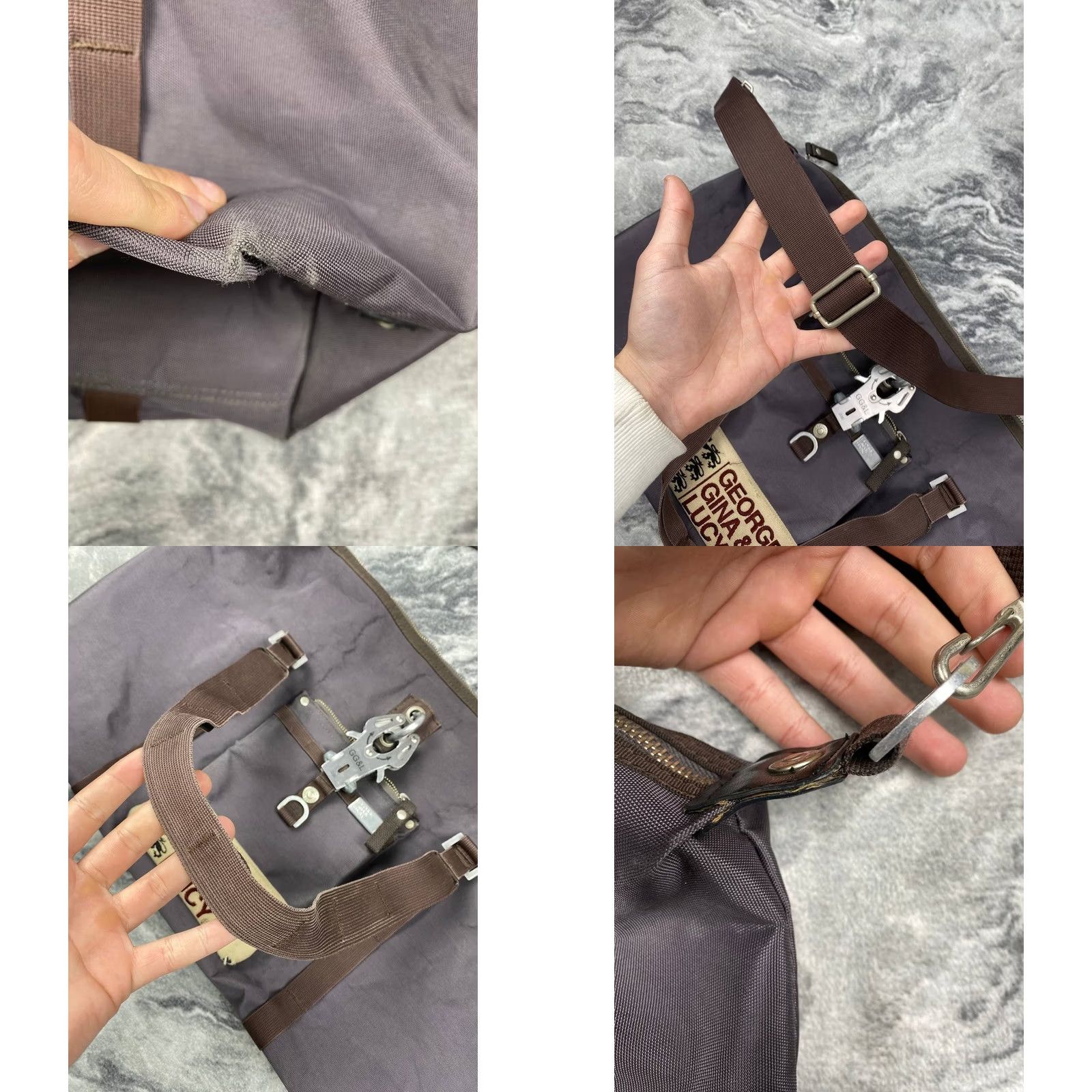 George Gina & Lucy VINTAGE George Gina & Lucy Shoulder Bag GGL Y2K Purple Womens Bag Rectangle Zip Detachable Strap Size ONE SIZE - 9 Thumbnail