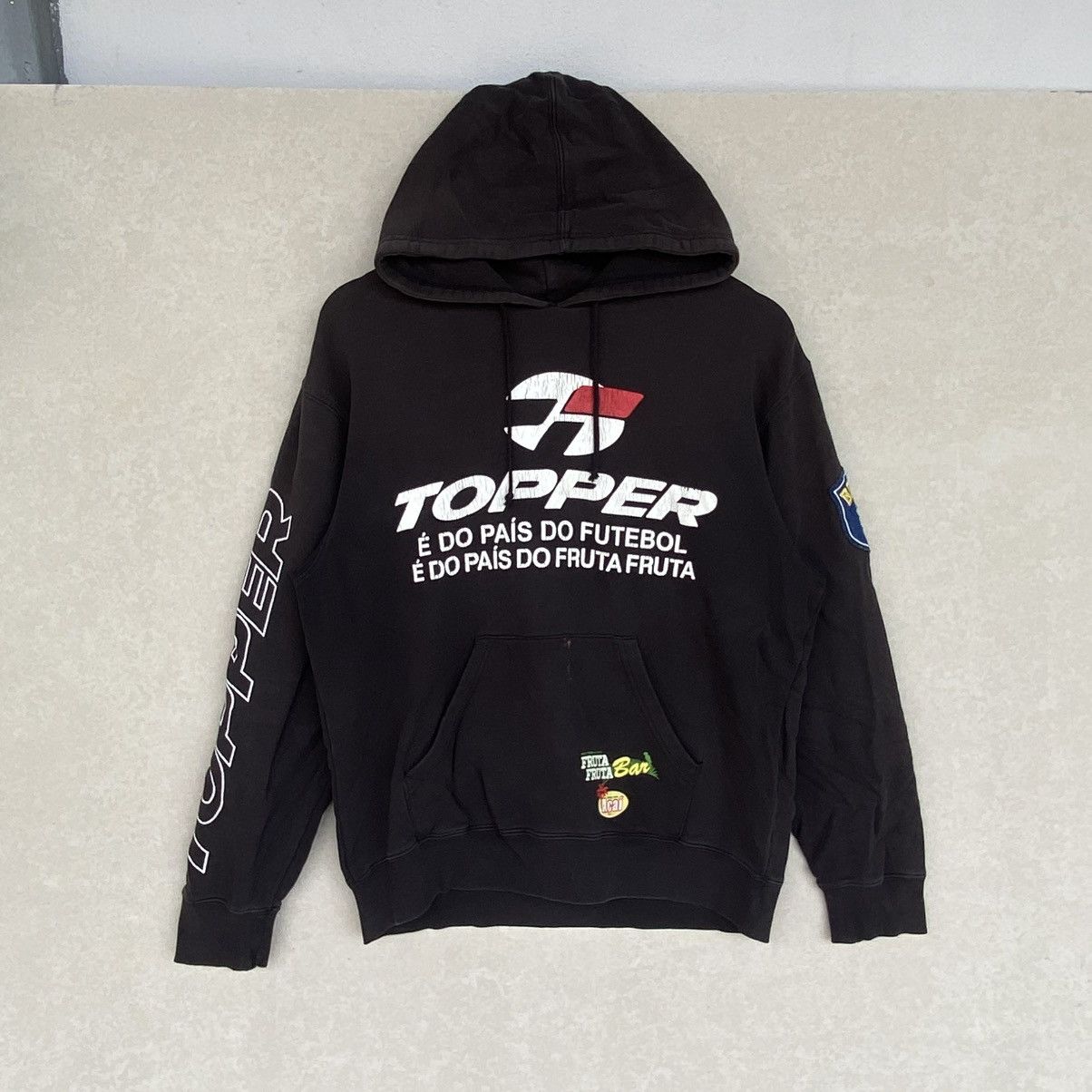 Other Vintage Topper Big Logo Embroidered Hoodie Sweater Black Size US M / EU 48-50 / 2 - 1 Thumbnail