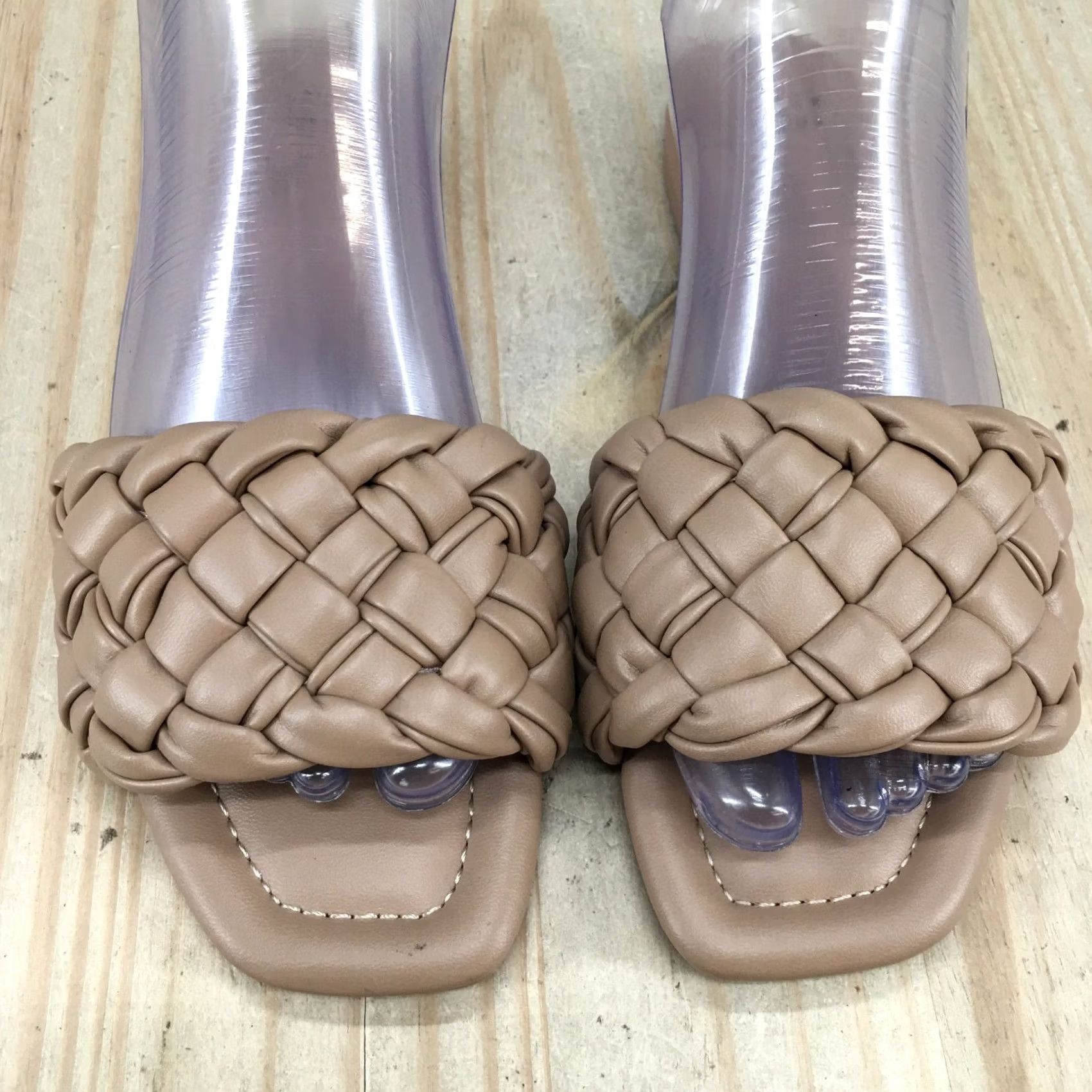 Vintage A New Day Sandals Womens 6 Casual Slip On Braided Flats Slide Brown Faux Leather Sandal Women Braided Flat Slide Brown Faux Leather Size US 6 / IT 36 - 4 Thumbnail