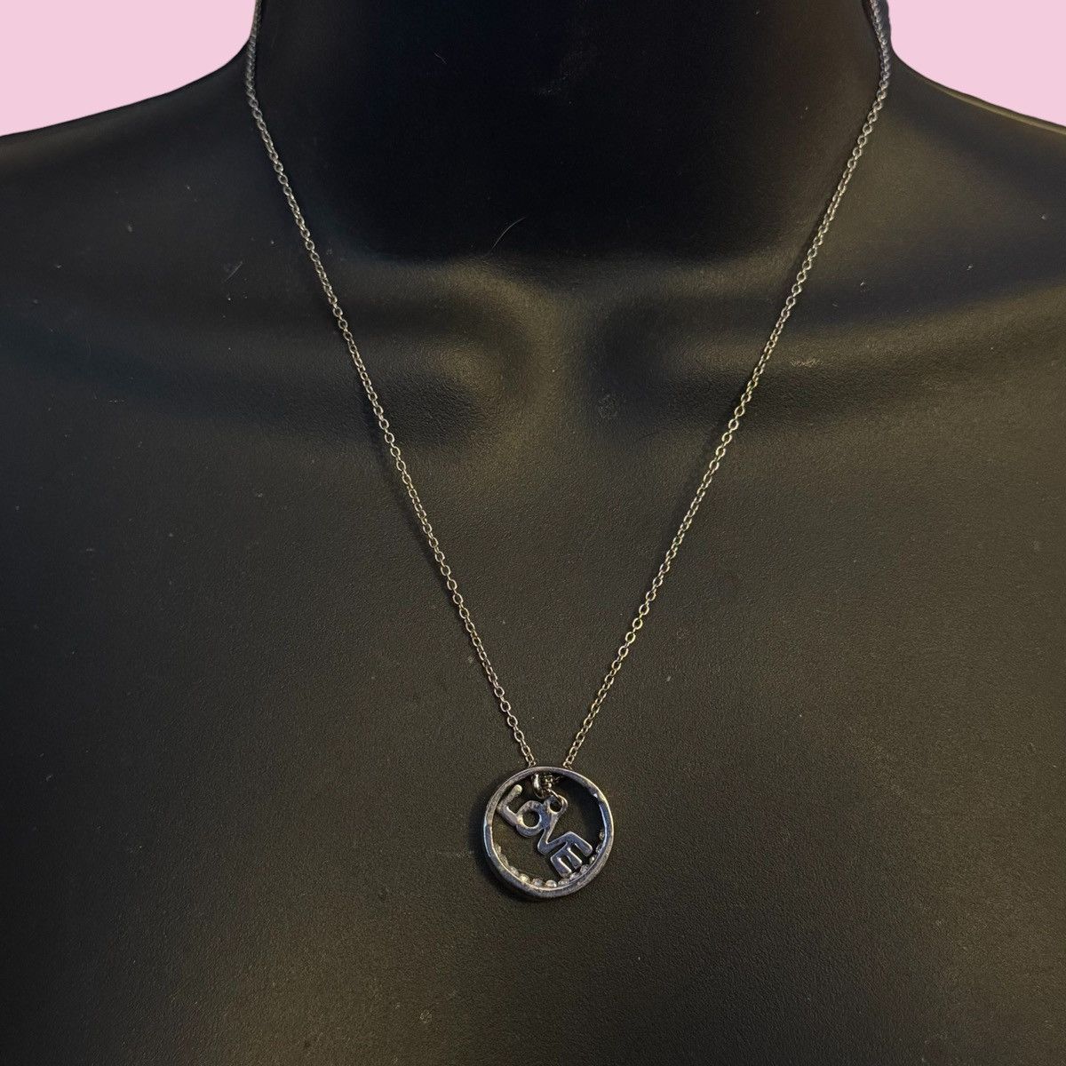Other Silver tone Love pendant necklace Size ONE SIZE - 1 Thumbnail