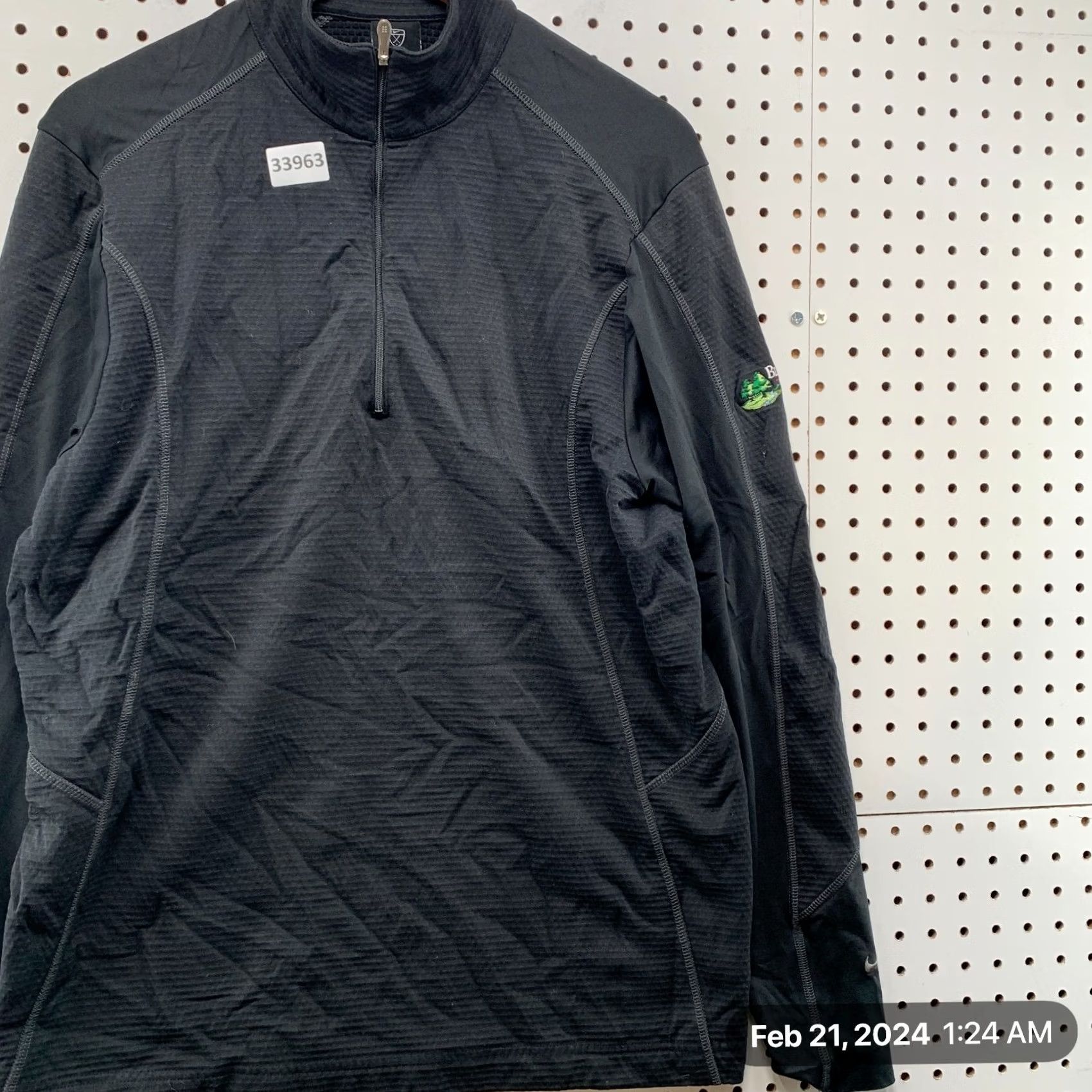 Nike Nike Golf 1/4 Zip Pullover Sweatshirt Mens Large Gray BlackBerry Oaks GC Size L / US 10 / IT 46 - 3 Thumbnail