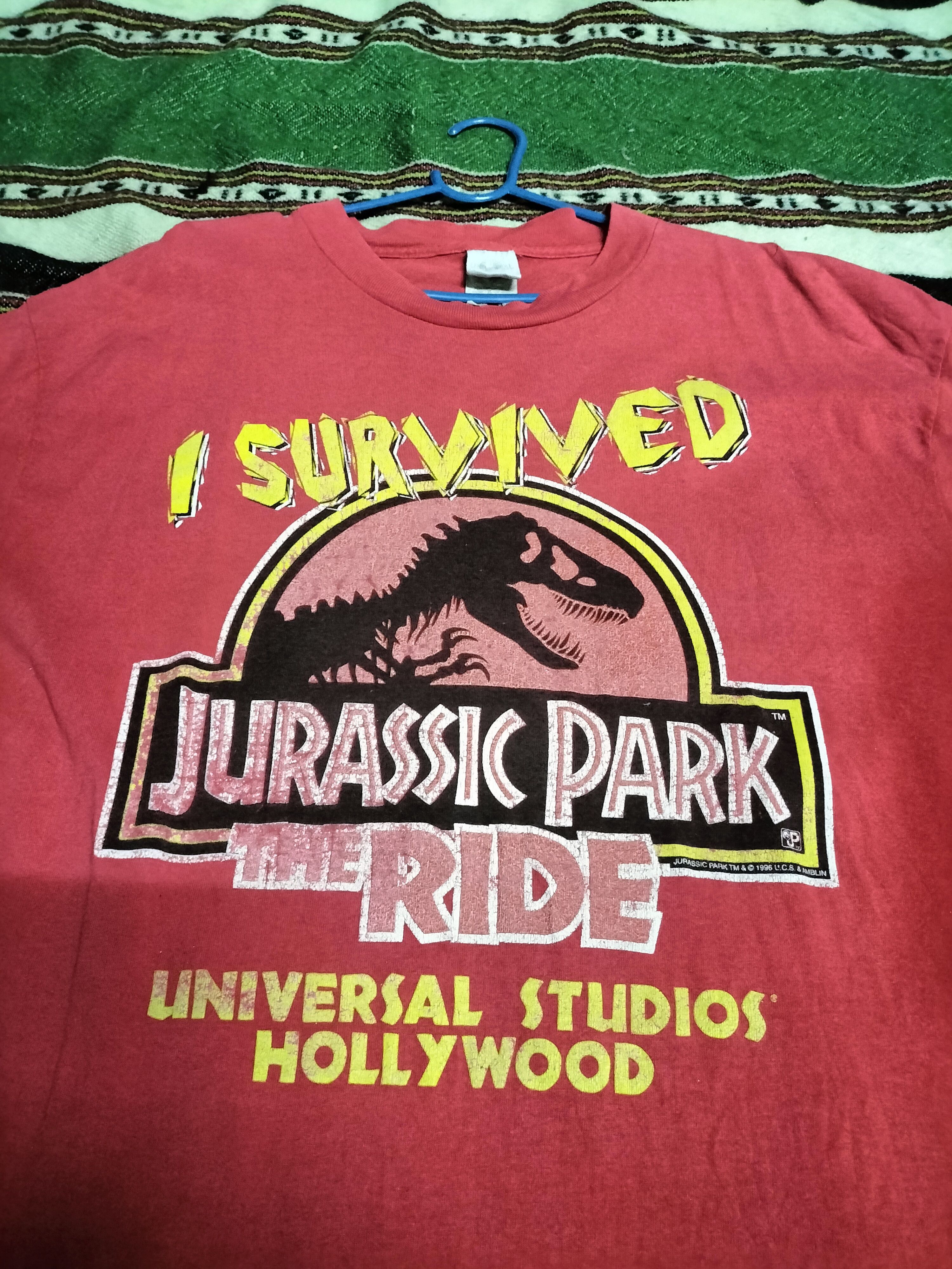 image of Movie x Vintage 1997 Jurassic Park The Ride in Red, Men's (Size XL)