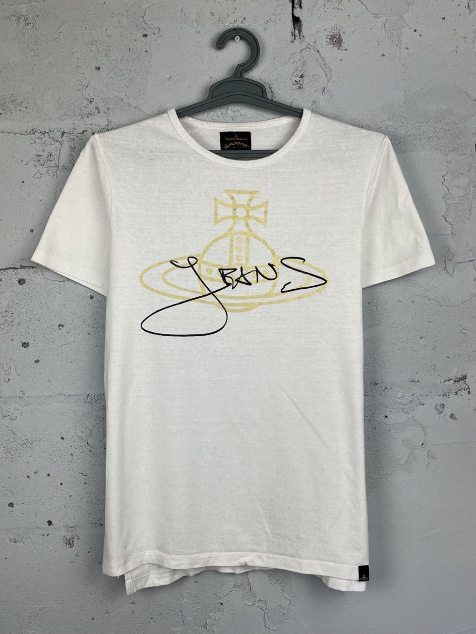 Vivienne Westwood ANGLOMANIA ビッグTシャツ Vivienne Westwood Anglomania Vintage Men's Metal Logo Black