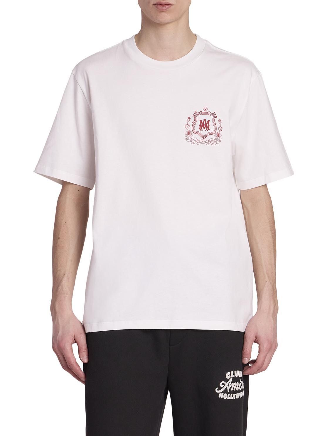 Amiri os11x1225 Ma Crest Cotton T-Shirt in White Size US L / EU 52-54 / 3 - 2 Thumbnail