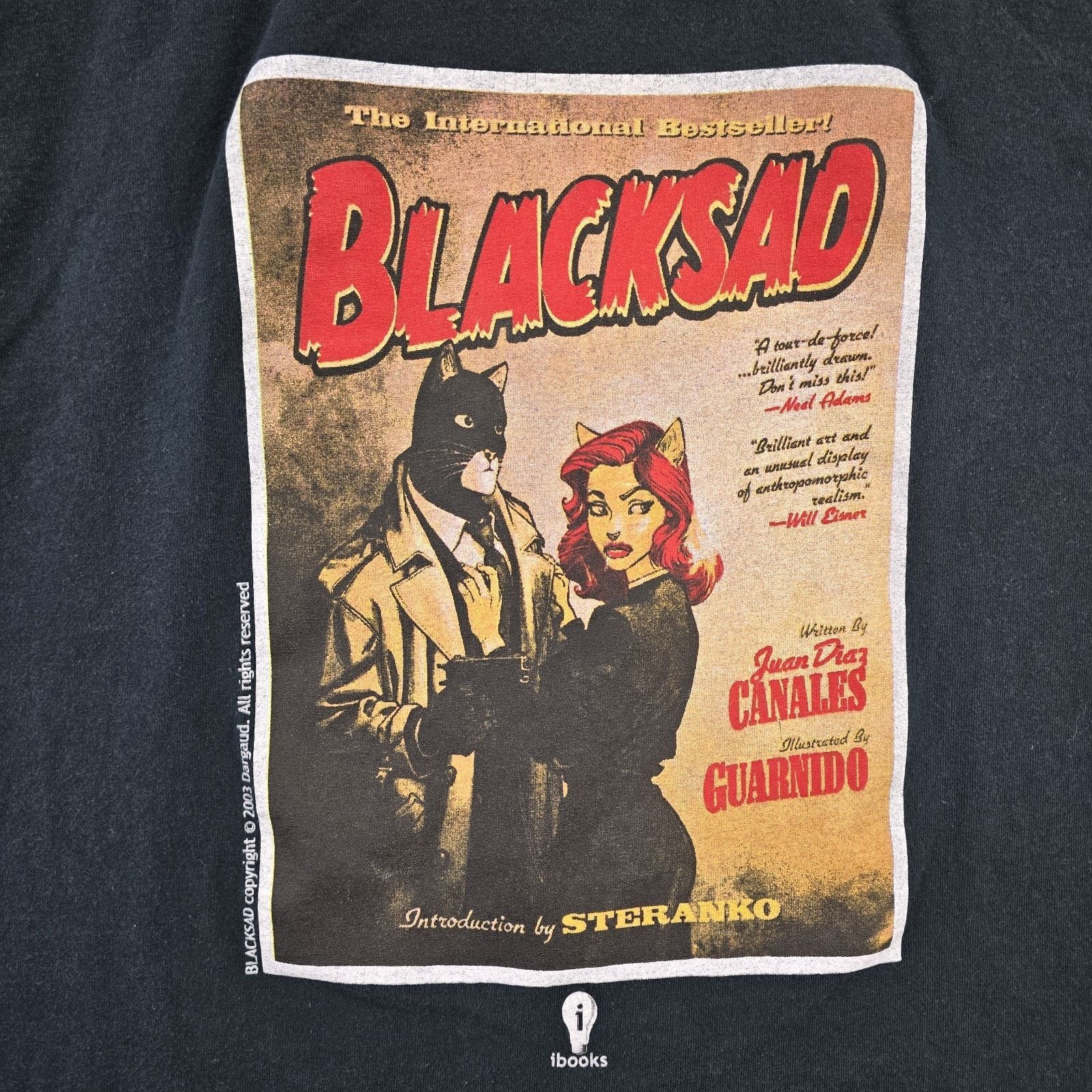 Anvil Vintage Blacksad Comic Book Shirt XL Y2K Juan Diaz RARE 2003 Size US XL / EU 56 / 4 - 3 Thumbnail