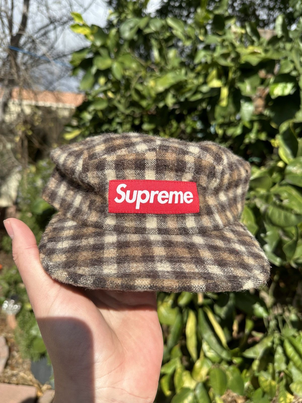 Supreme Tartan Plaid Camp Cap ブラウン 2004年 Supreme Supreme plaid camp hat | Grailed