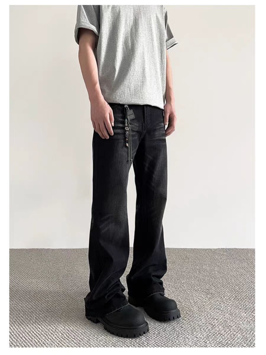 Japanese Brand × Jean Vintage high street micro flare washed and distressed jeans Size US 32 / EU 48 - 1 Thumbnail