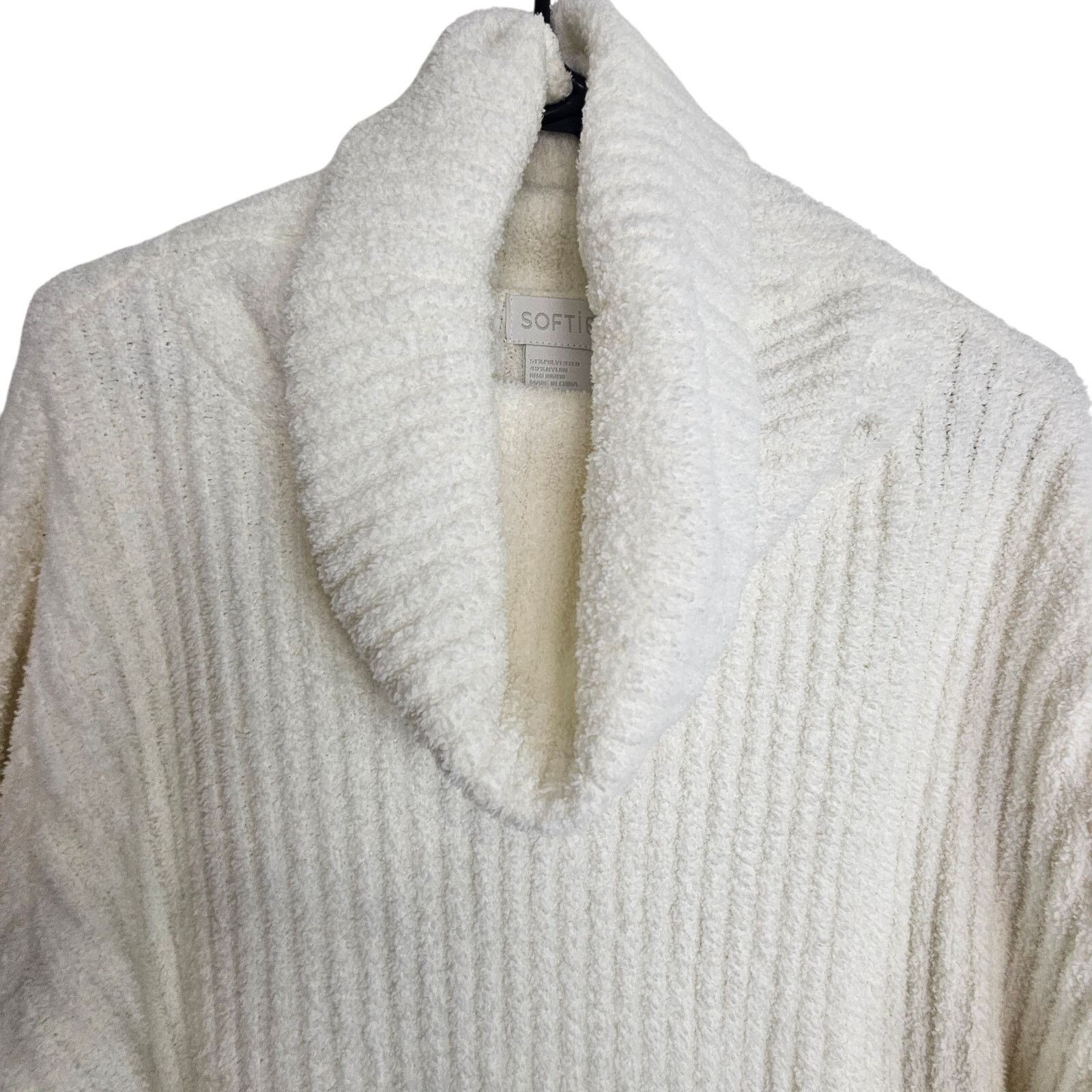Soft Surroundings Softies Sweater S/M Marshmallow Slouch Comfy Turtleneck Size M / US 6-8 / IT 42-44 - 2 Thumbnail