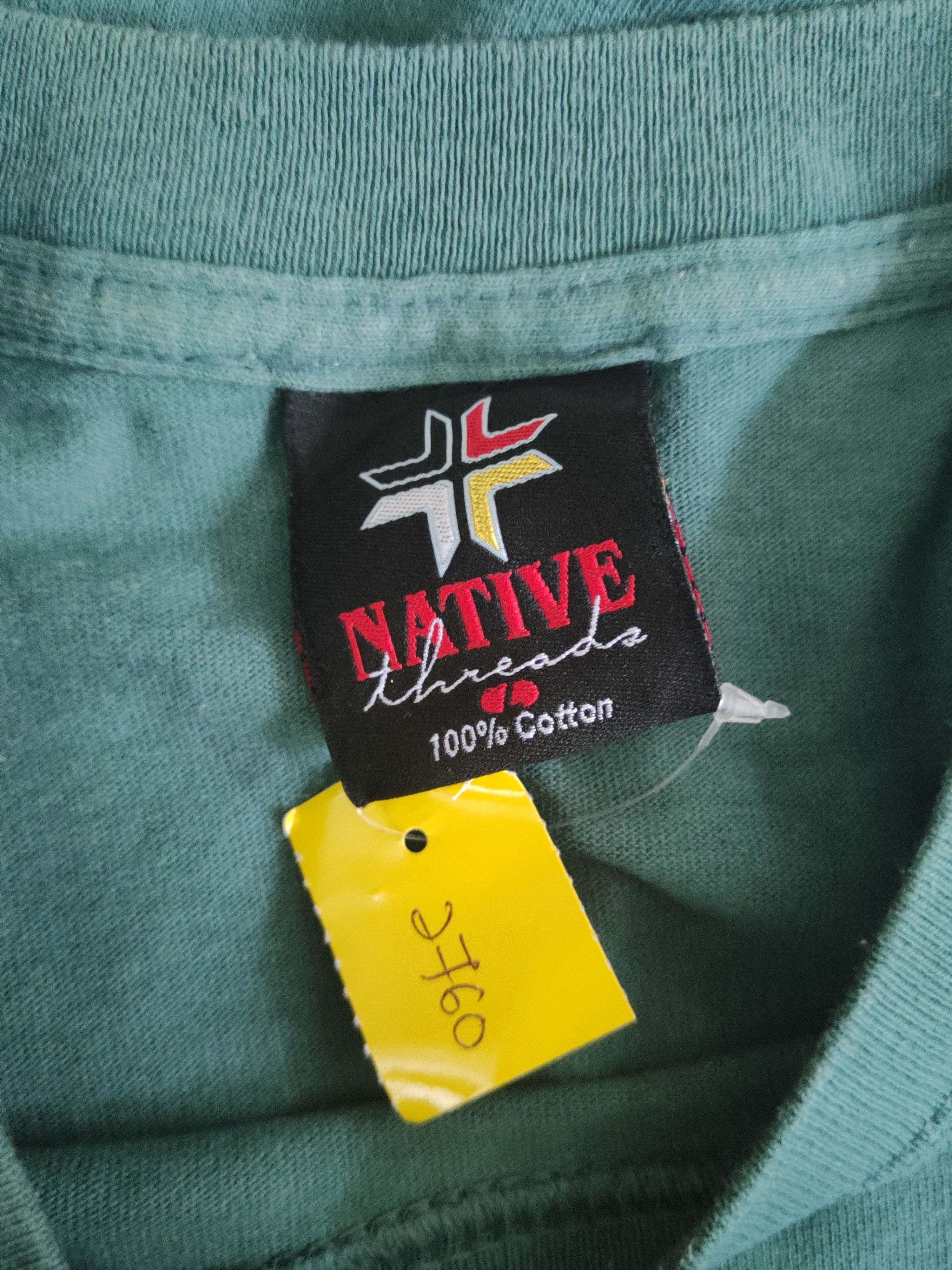 Native DL Native Threads Green Short Sleeve T-shirt #2760 Size US L / EU 52-54 / 3 - 13 Thumbnail