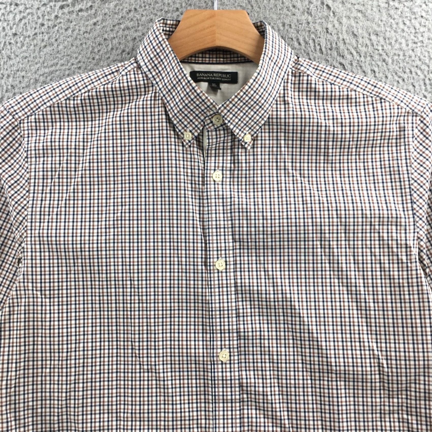 Banana Republic Banana Republic Shirt Mens XL Multicolor Plaid Button Down Long Sleeve Collared Shirt Size US XL / EU 56 / 4 - 2 Thumbnail