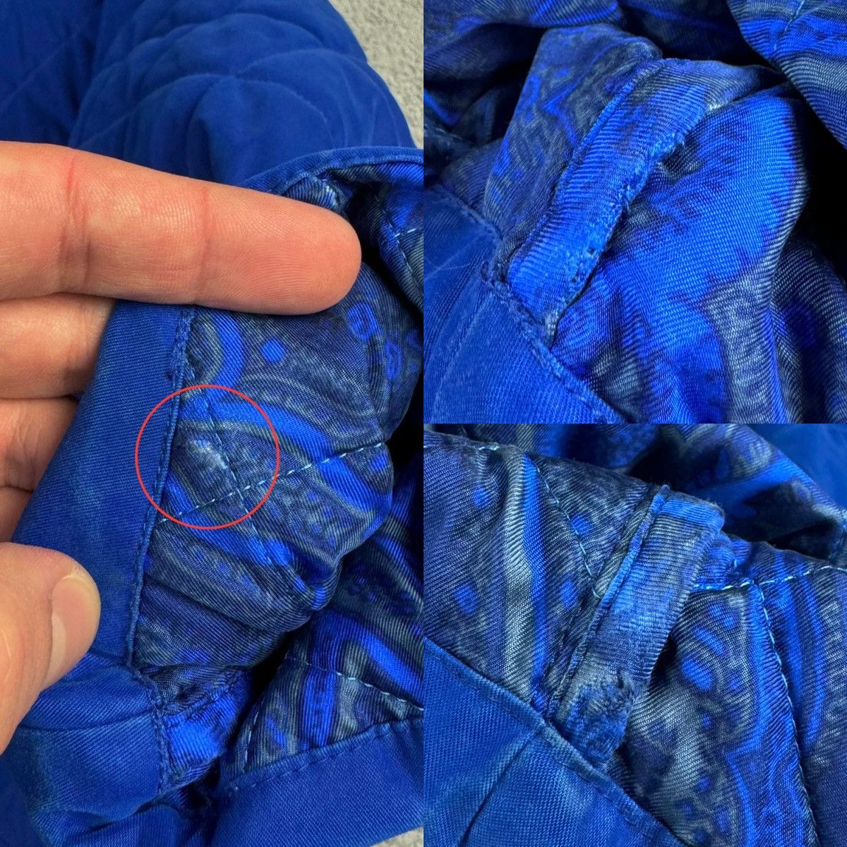 Etro × Vintage ETRO Milano Silk Quilted Blue Jacket Size M / US 6-8 / IT 42-44 - 23 Thumbnail