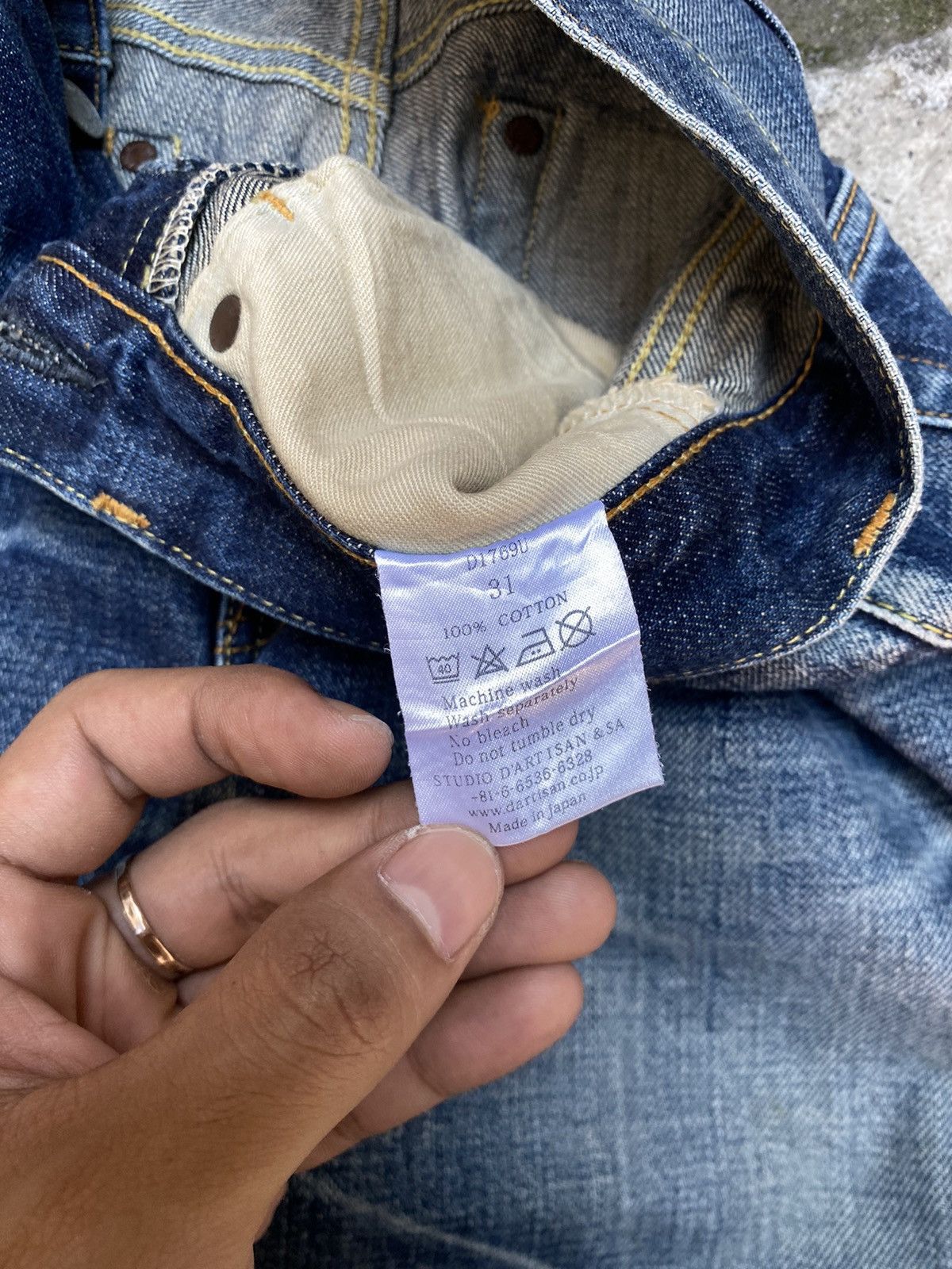 Studio D'Artisan Distressed Studio D’Artisan Straight Japan Denim Pants Size US 31 - 7 Thumbnail