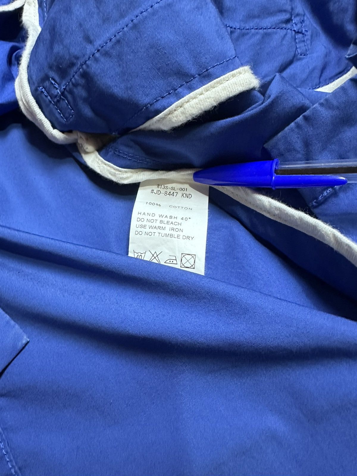 Danton Danton Royal Blue Cotton Chore Jacket JD-8447 Size US XS / EU 42 / 0 - 8 Thumbnail