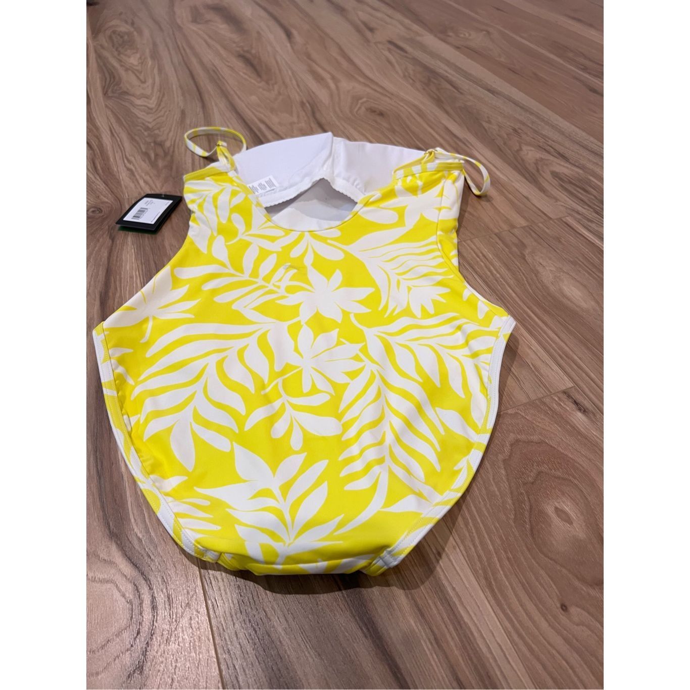 Kate Spade Kate Spade NWT Yellow White One Piece Swimwear Sz M Size M / US 6-8 / IT 42-44 - 2 Thumbnail