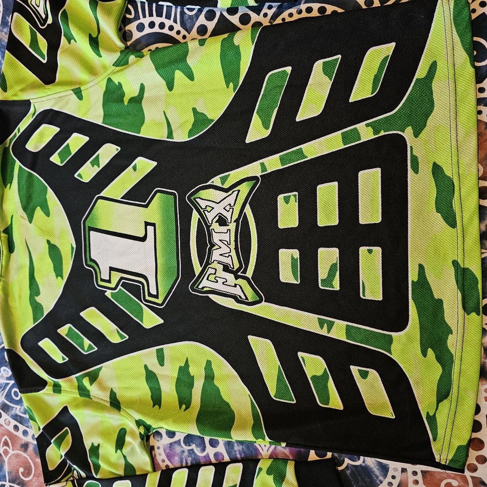 Designer Kid's Black and Green Freestyle Motorcross Rude Boyz Shirt Size US XL / EU 56 / 4 - 7 Thumbnail