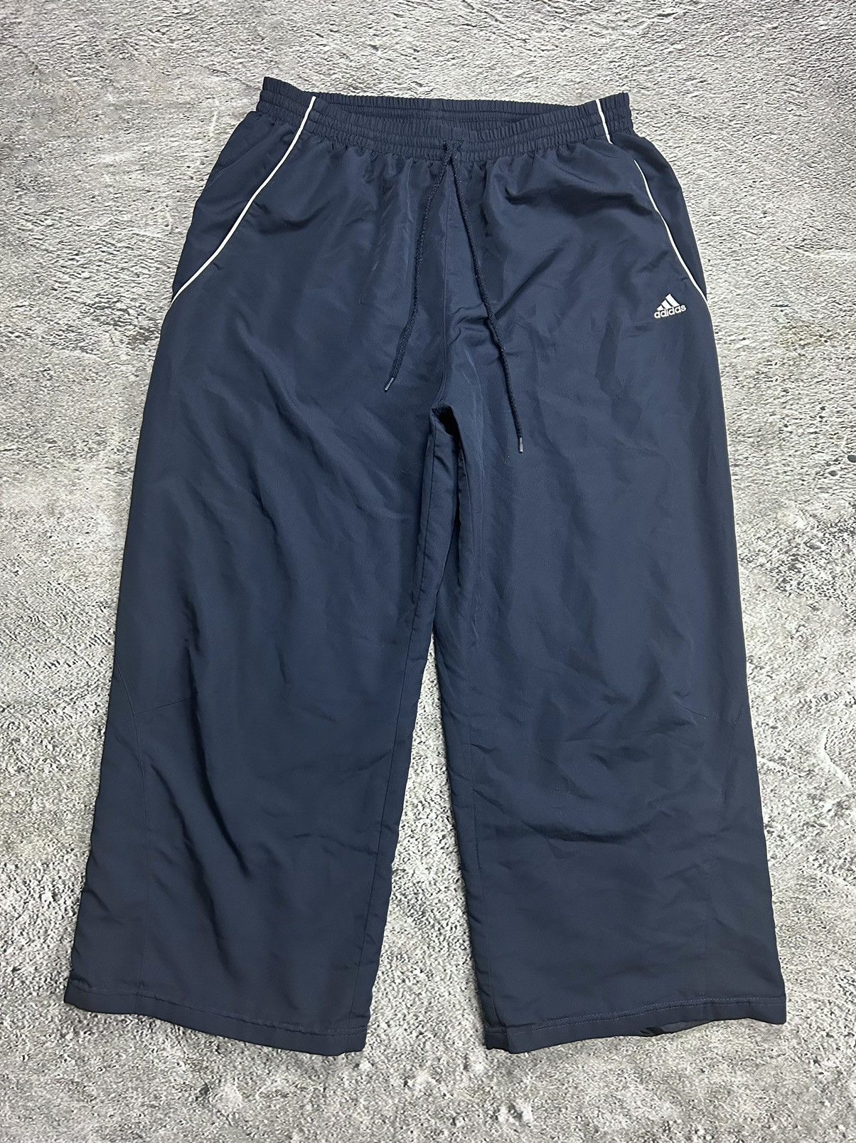Adidas Adidas vintage navy nylon track pants baggy small logo 2000s Size US 32 / EU 48 - 1 Thumbnail