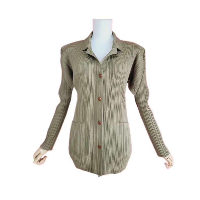 issey miyake size:2 Linen pocket cardigan 2505-Nextarrow