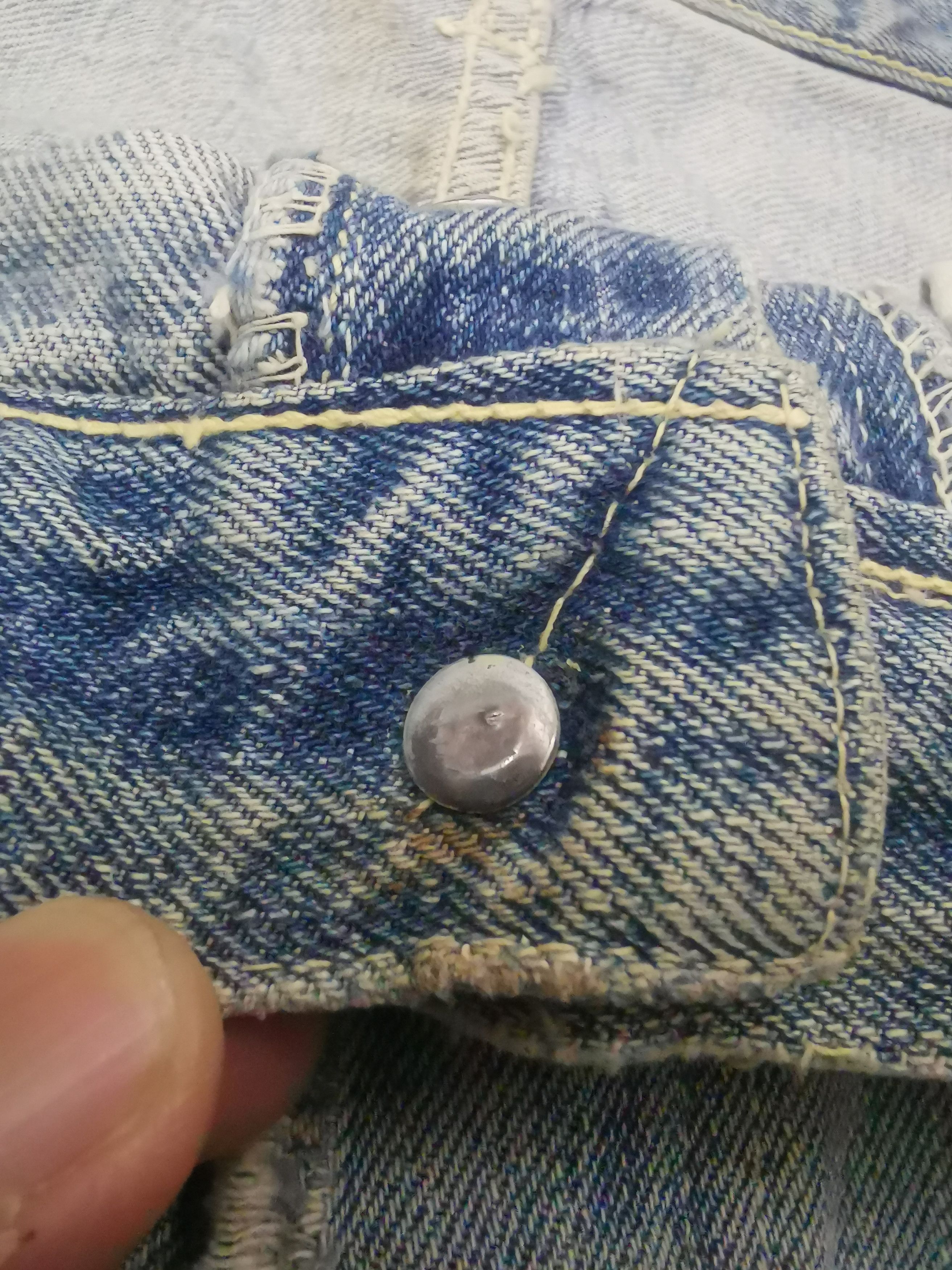 Levi's 50s Vtg Levis 501XX Stamped '... ' Button Hidden Rivets Size US 33 - 13 Thumbnail