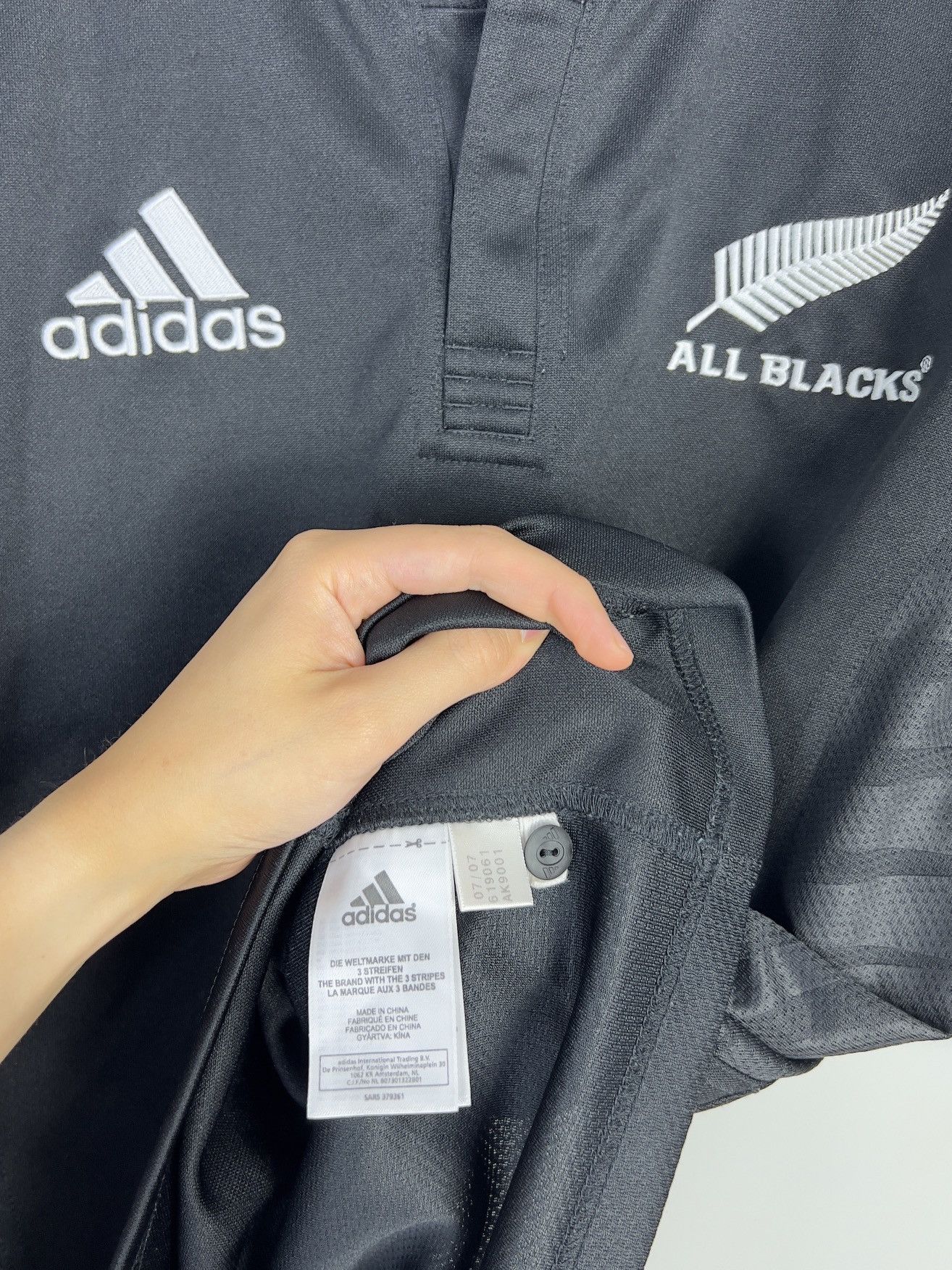 Adidas Jersey Adidas All Blacks New Zealand 2007/2008 Rugby Size US L / EU 52-54 / 3 - 2 Thumbnail