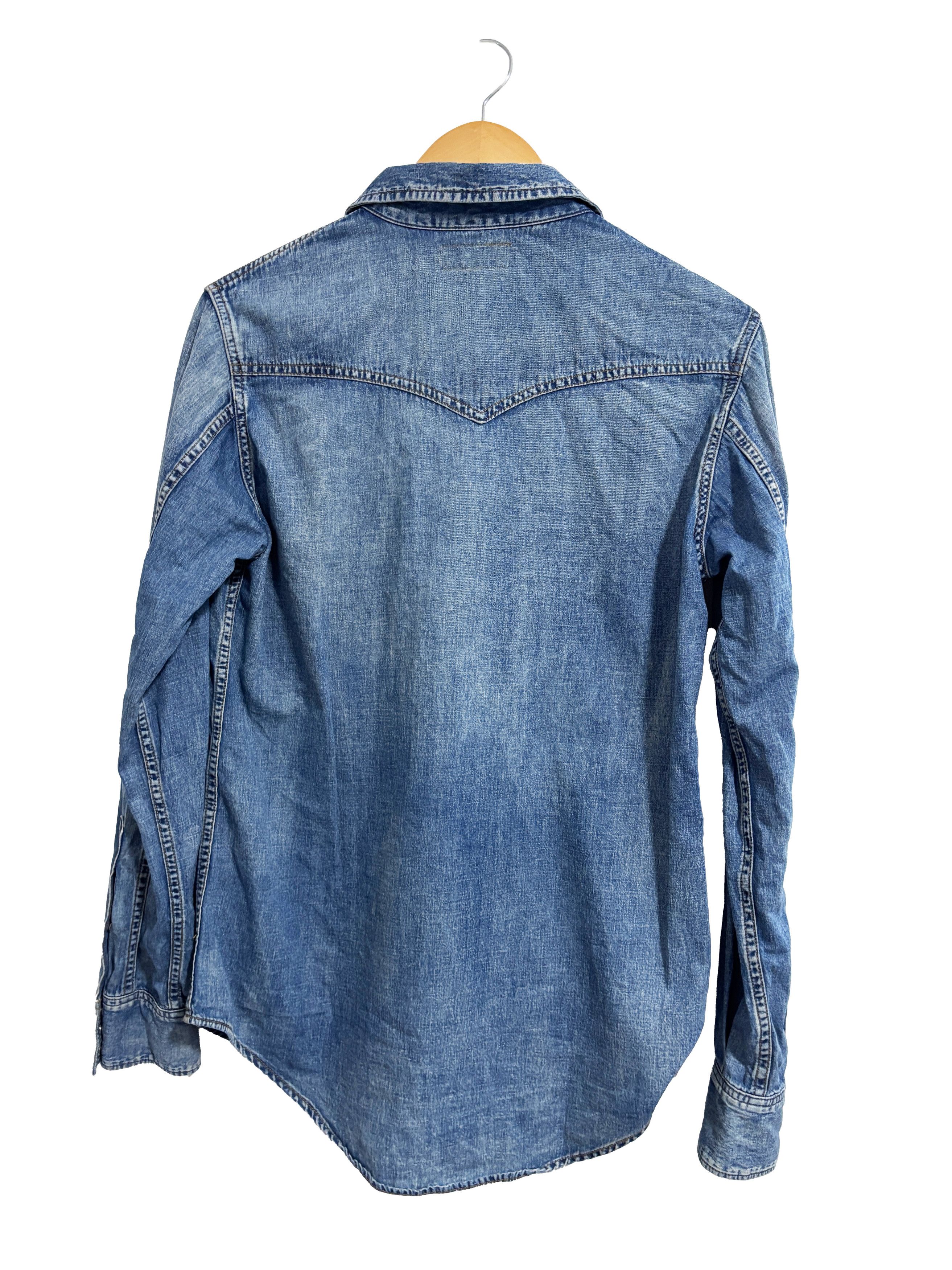 Saint Laurent Paris Saint Laurent Paris 15AW Blue Western Denim Shirt Size US S / EU 44-46 / 1 - 2 Thumbnail
