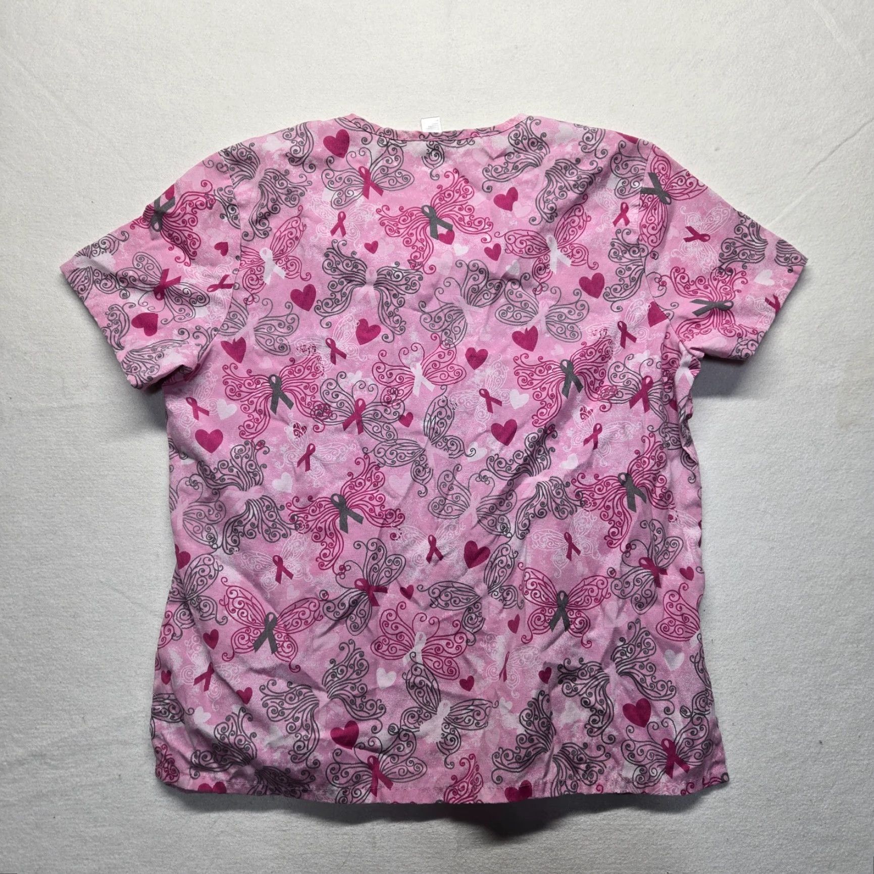 Vintage VINTAGE Just Be Scrub Shirt Women 1X Pink Breast Cancer Awareness Short Sleeve Womens Size XL / US 12-14 / IT 48-50 - 6 Thumbnail