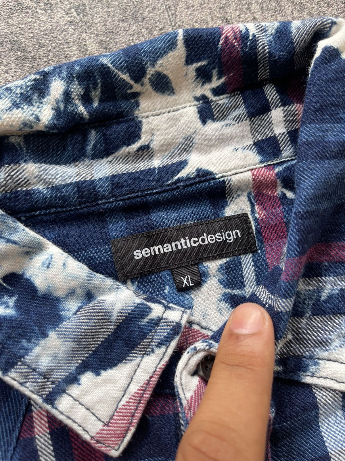 semanticdesign Semanticdesign Bleached plaid shirt Size US L / EU 52-54 / 3 - 6 Thumbnail