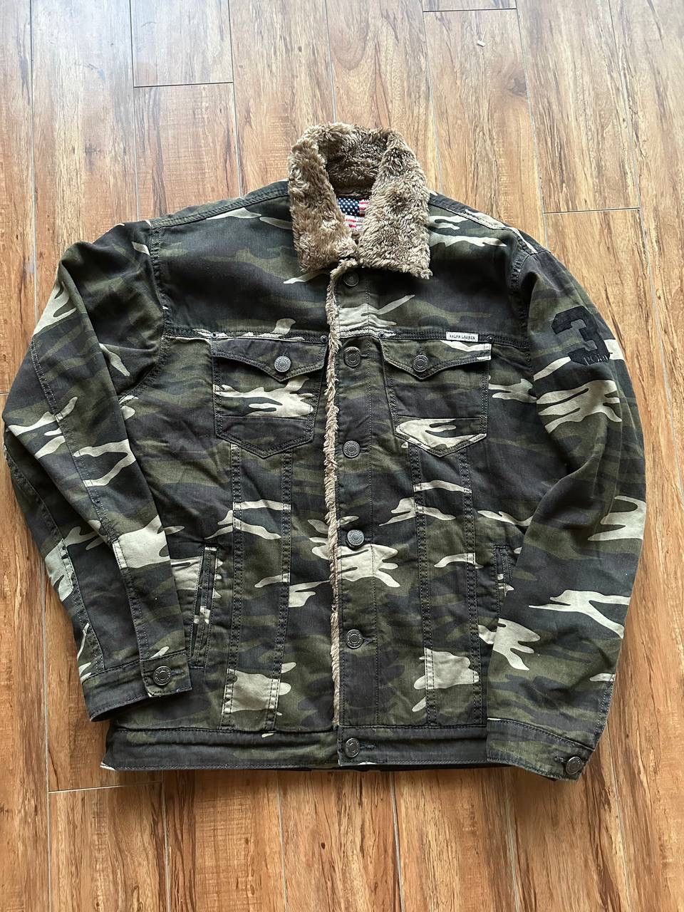 Polo Ralph Lauren PRL-16 Ralph Lauren Denim + Supply Camo Bomber Fur Jacket Size US M / EU 48-50 / 2 - 1 Thumbnail