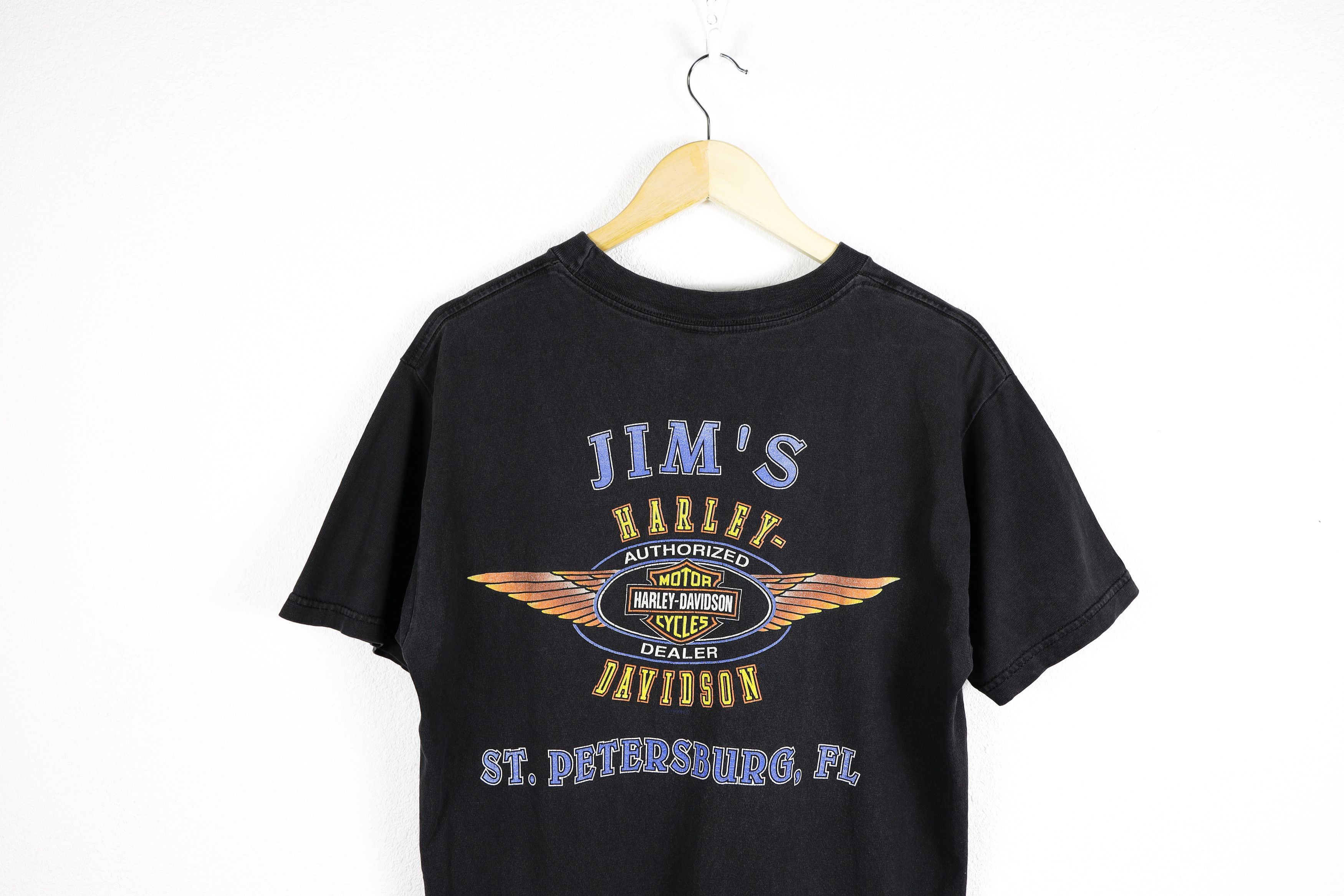 Harley Davidson × West Coast Choppers Vintage Harley Davidson Jim's St.Petersburg Graphic Tee Size US L / EU 52-54 / 3 - 7 Thumbnail