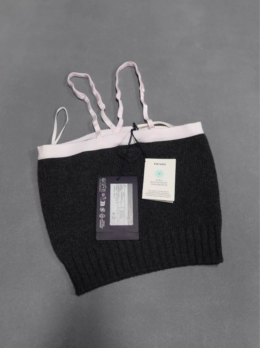 Prada PRADA FW25 Wool-Cashmere Stretch Strap Cami Wmn's 36 Size XS / US 0-2 / IT 36-38 - 1 Thumbnail