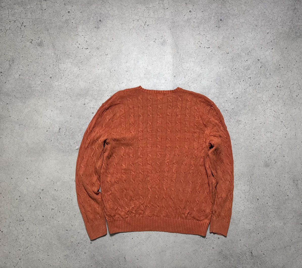 Polo Ralph Lauren Polo Ralph Lauren Cable Knit Sweater Orange Size XL Size US XL / EU 56 / 4 - 9 Thumbnail