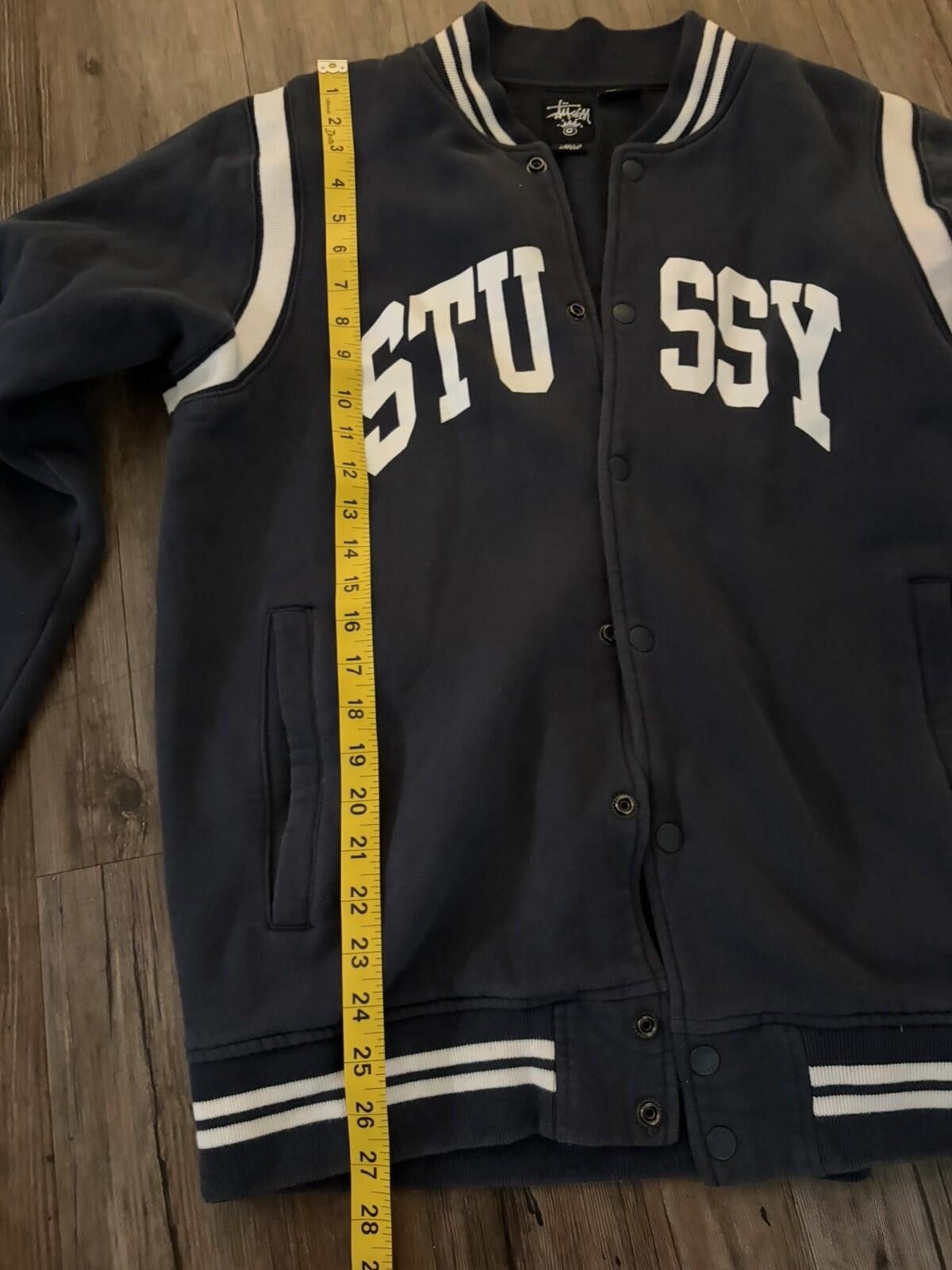 Stussy Vintage Stussy Navy Bomber Varsity Jacket Spell Out L Size US L / EU 52-54 / 3 - 6 Thumbnail