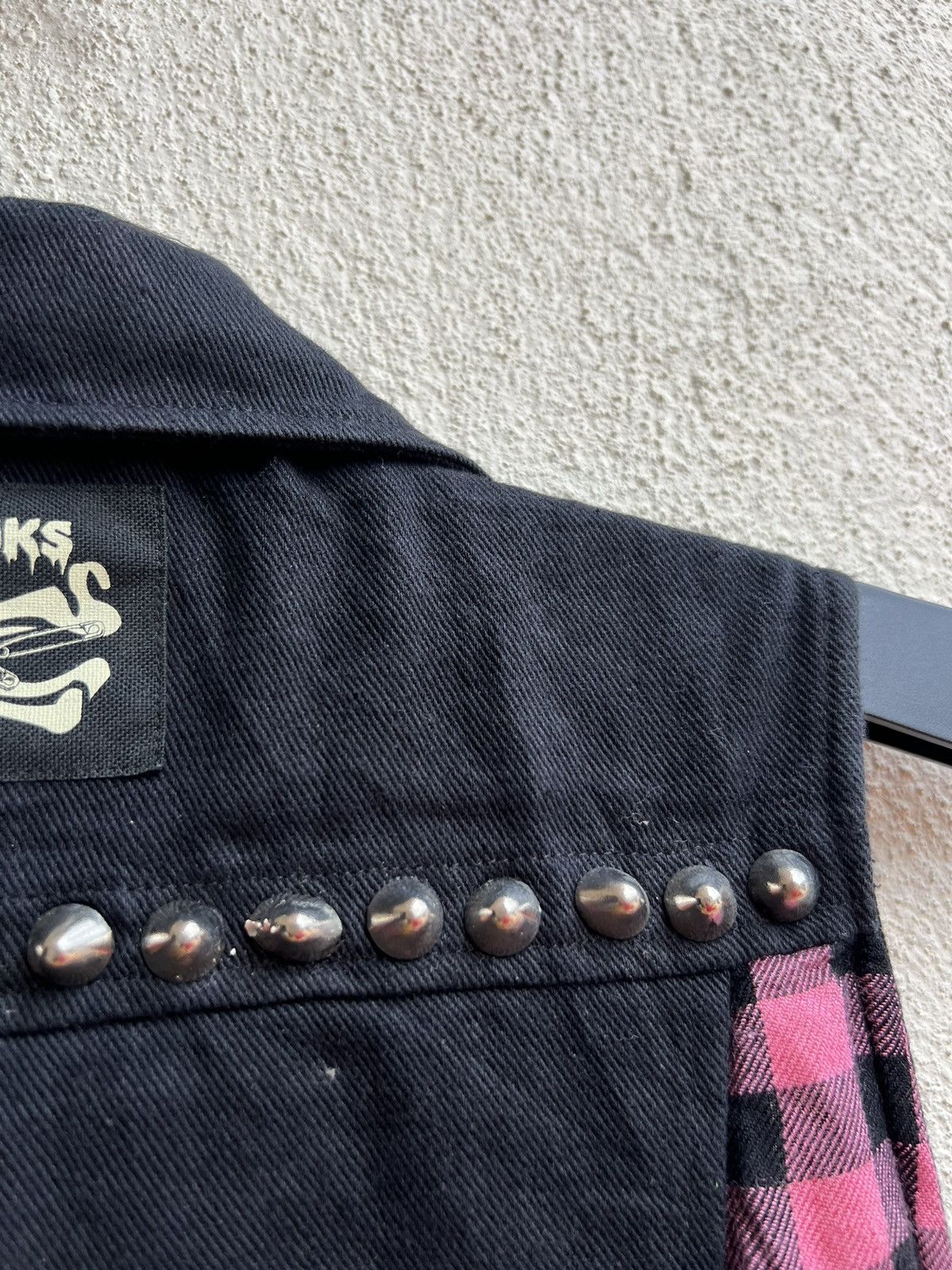 Vintage Vintage Japan Hell Cat Punks Not Dead Spike Vest Denim Size US XS / EU 42 / 0 - 13 Thumbnail