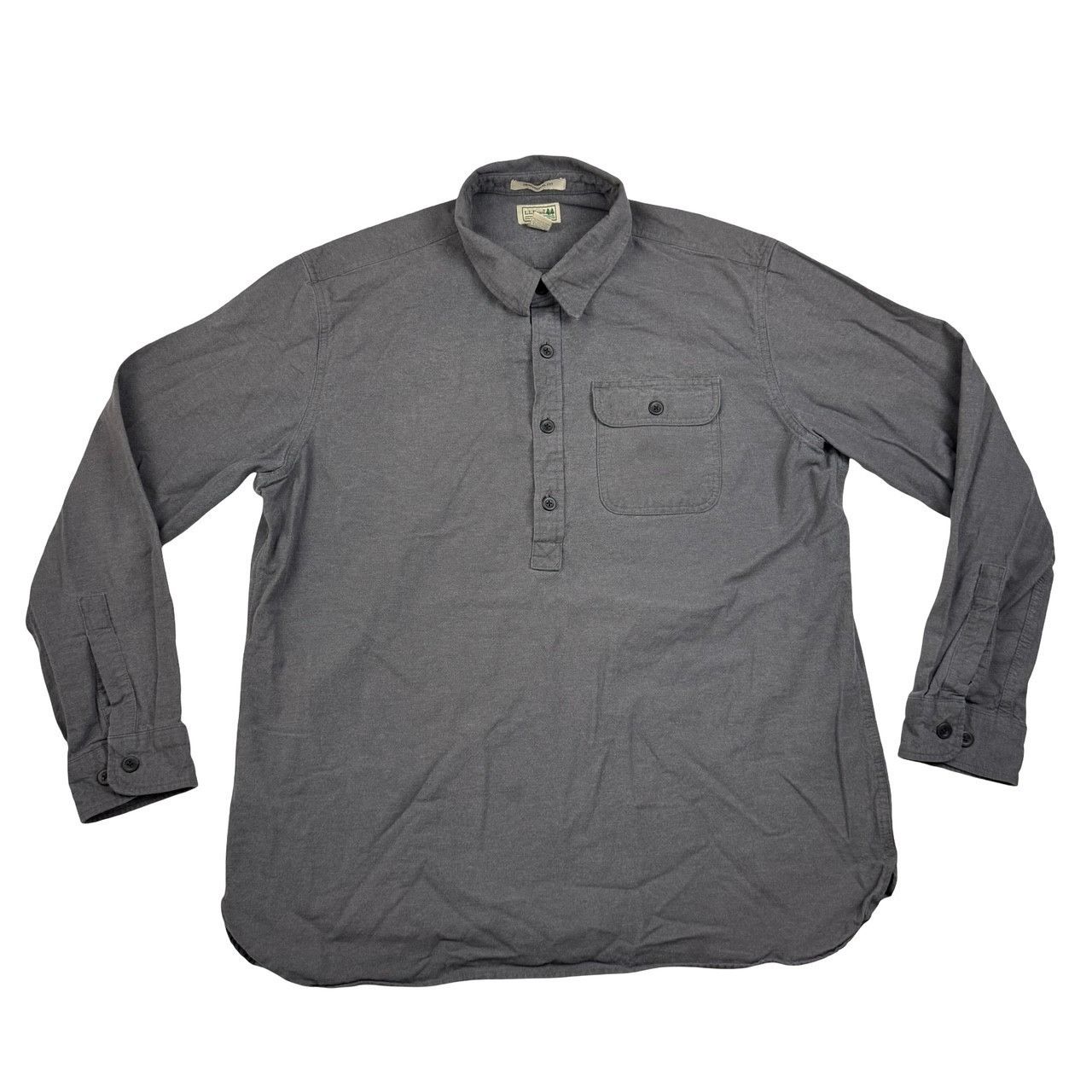 L.L. Bean L.L. Bean Men's Canvas L/S Button Shirt Gray • XL Size US XL / EU 56 / 4 - 2 Thumbnail