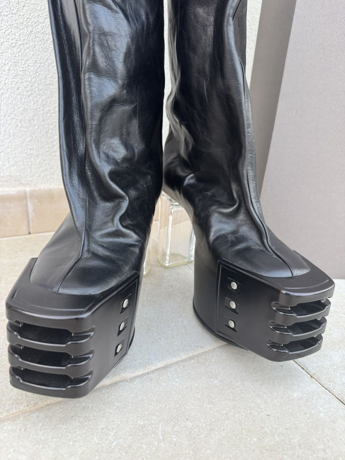 Rick Owens Rick Owens Kiss Heels Black Beetle Kiss 43 Boots | Grailed