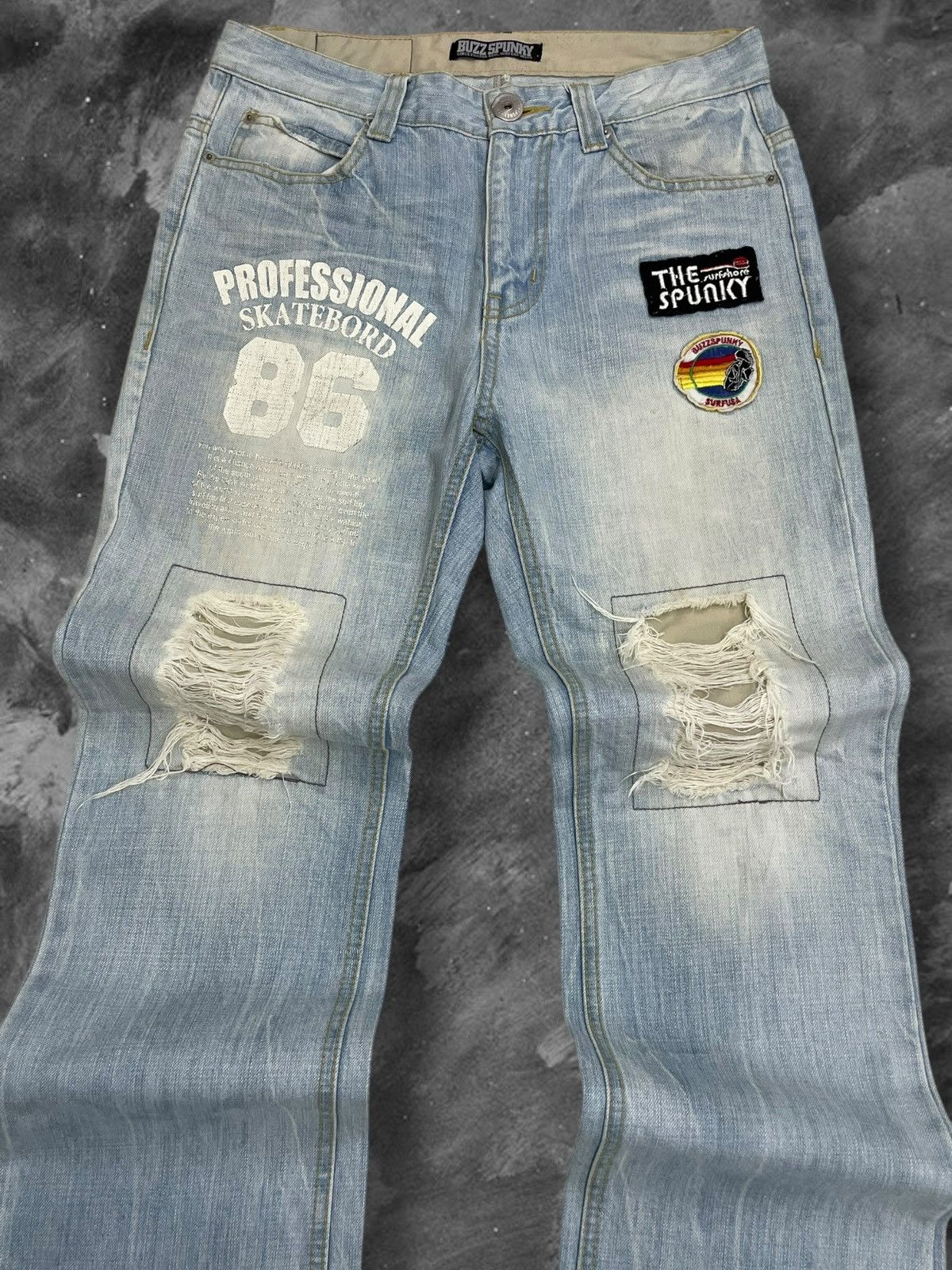 Hysteric Glamour Vintage 1999s Rare Style Designer Buzzspunky Artwork Denim Size US 30 / EU 46 - 6 Thumbnail