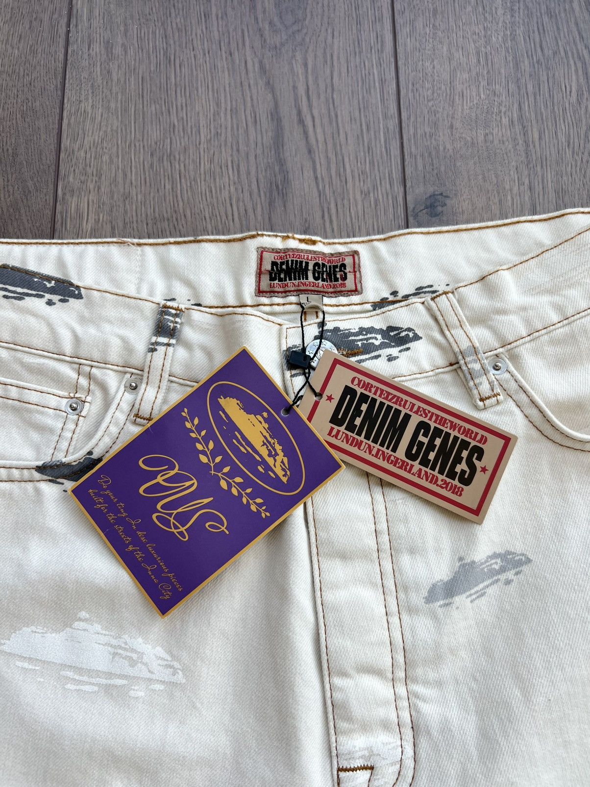 Corteiz Corteiz Alcatraz Pattern Denim Jeans White Large Size US 34 / EU 50 - 4 Thumbnail