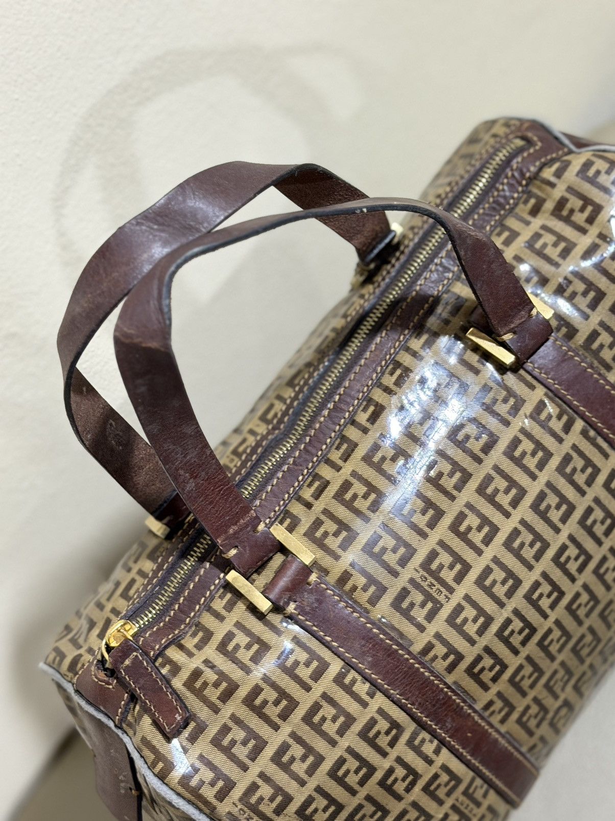 Fendi Authentic Fendi Zucca Crystal Boston Hand Bag Size ONE SIZE - 6 Thumbnail
